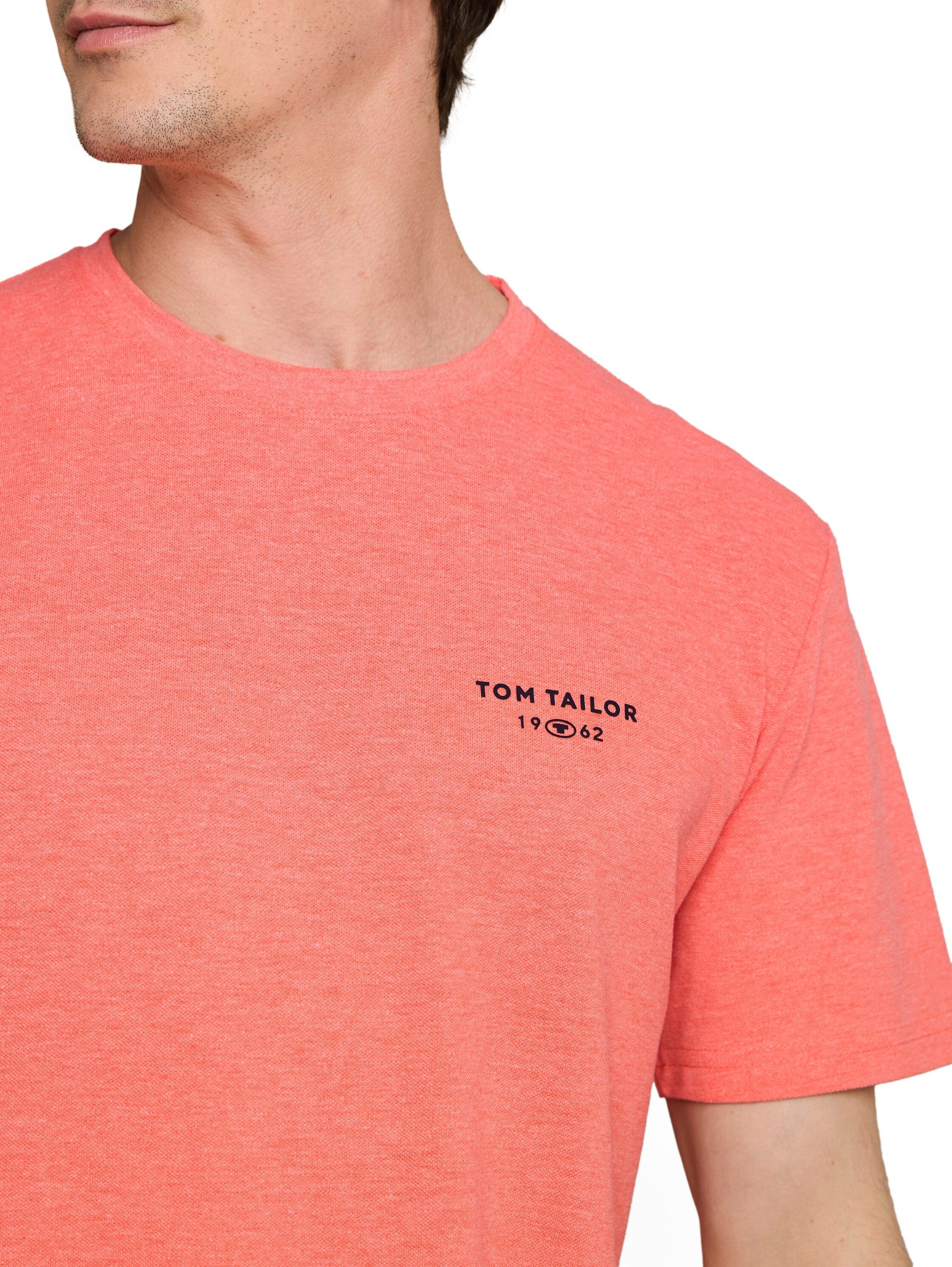 TOM TAILOR Kurzarmshirt Sommershirt mit kleinem Logo-Print – Bild 3 von 5