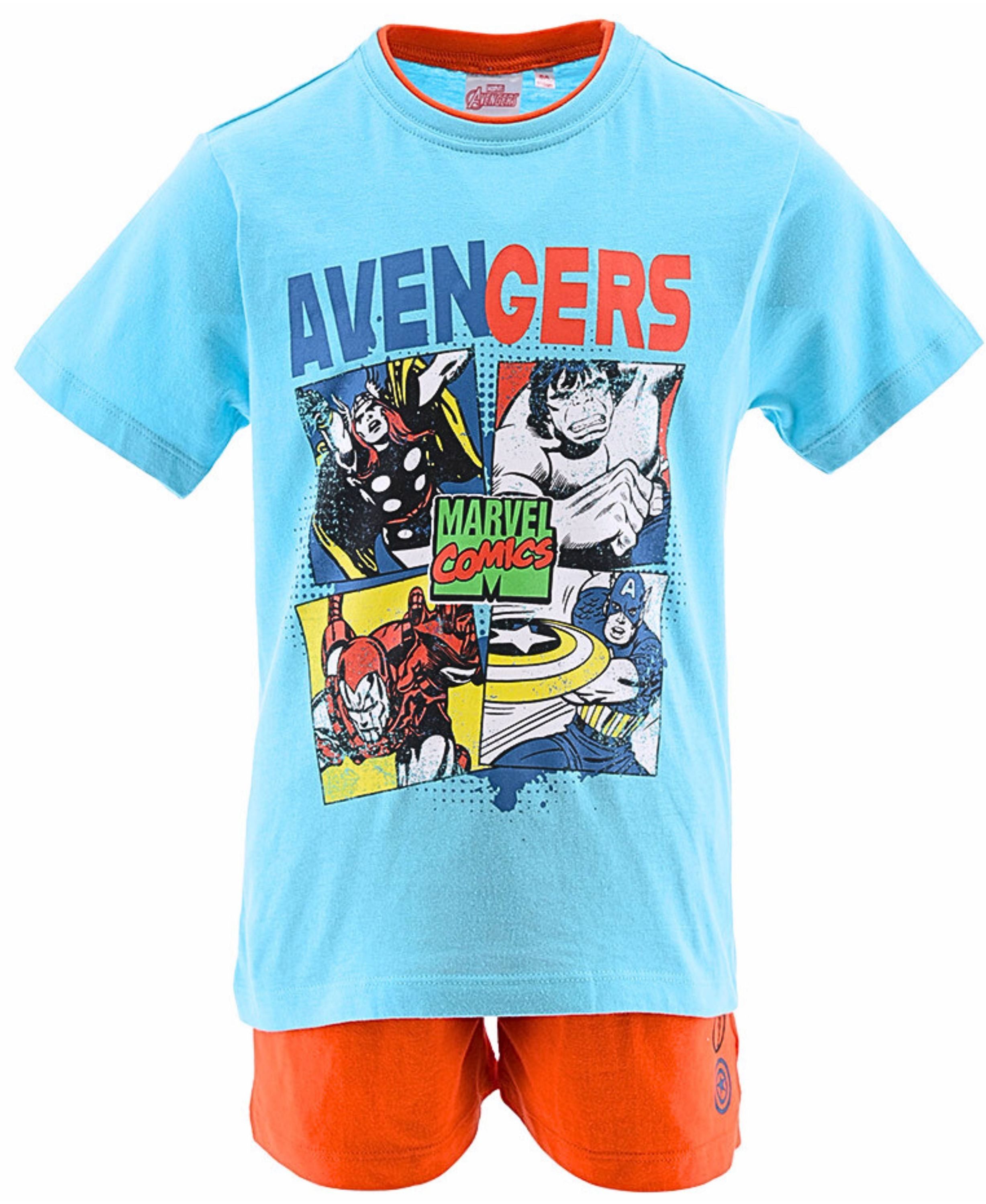 The AVENGERS T-Shirt Marvel Comics (2-tlg) Jungen Sommeroutfit Gr. 104 - 140 cm