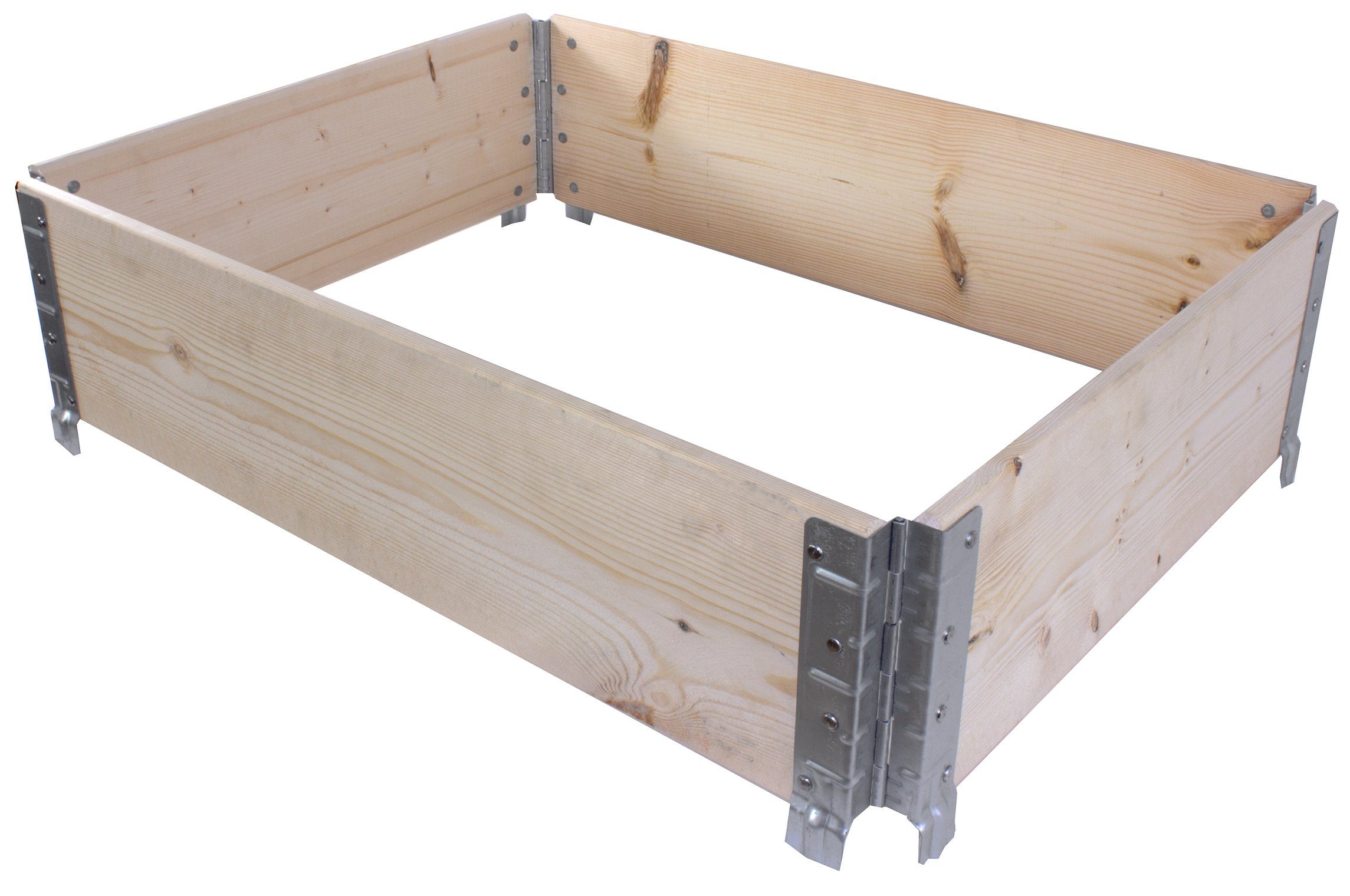 BigDean Kräuterbeet Hochbeet Palettenrahmen 80x60x19,5cm Gartenbeet Aufsatzrahmen (Set, 1 St., Palettenaufsatzrahmen), Stapelbar, Oberfläche gehobelt, Kiefer/Fichte, Langlebig