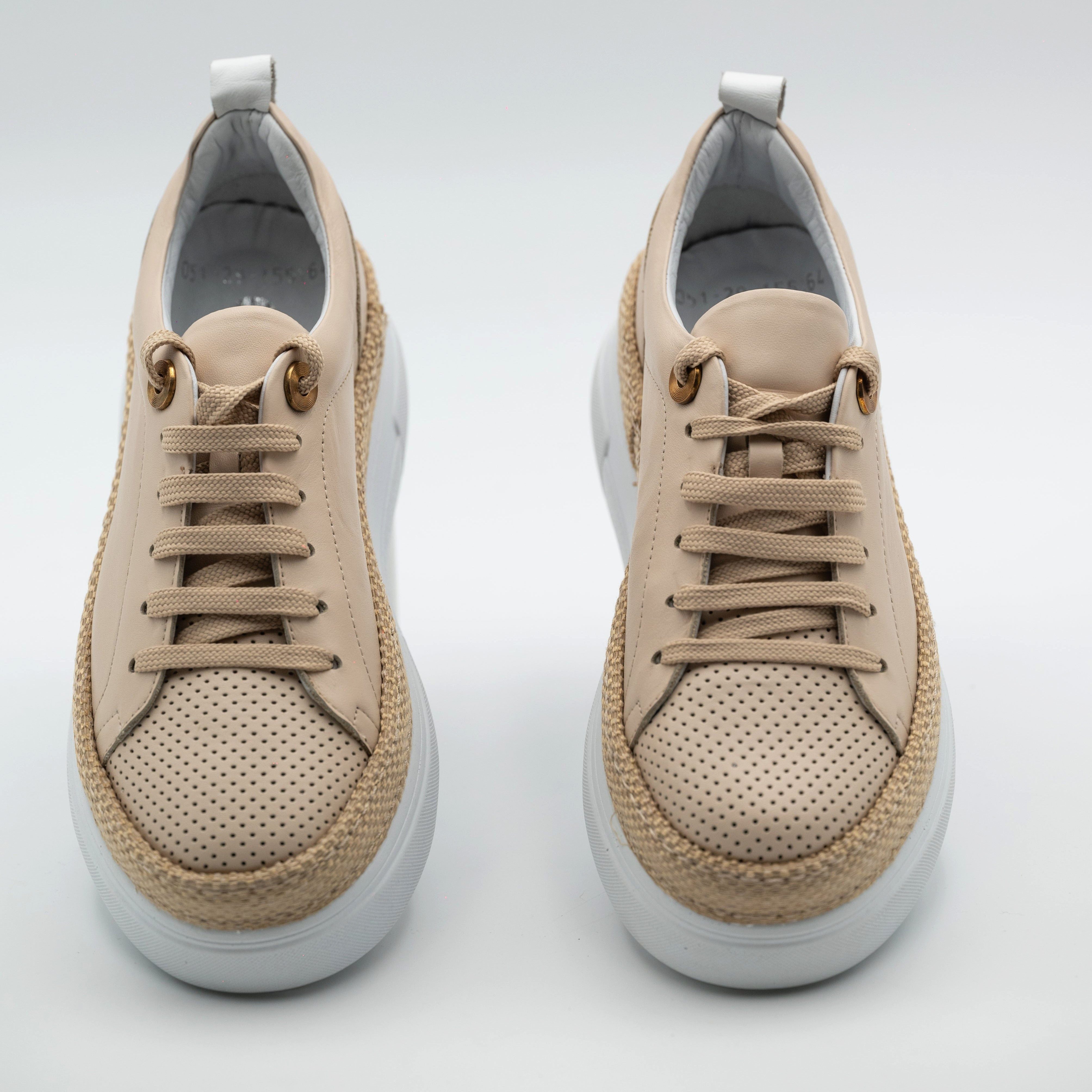 Stylische Beige Damen Sneaker – Trendige Chunky Sneaker