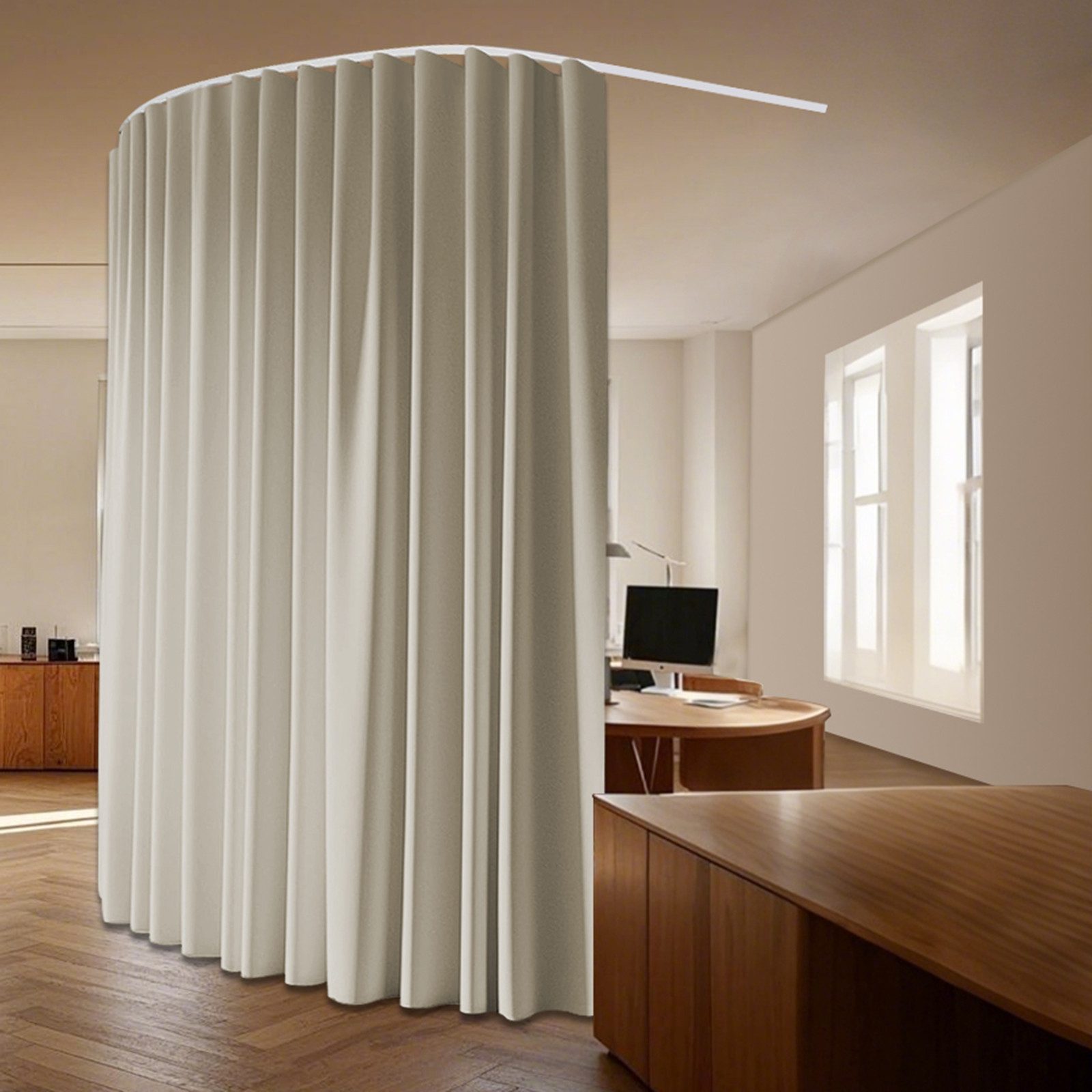 Jibenhome Gardine Raumteiler Vorhang,Verdunkelungsvorhang mit Schiene (1 St günstig online kaufen