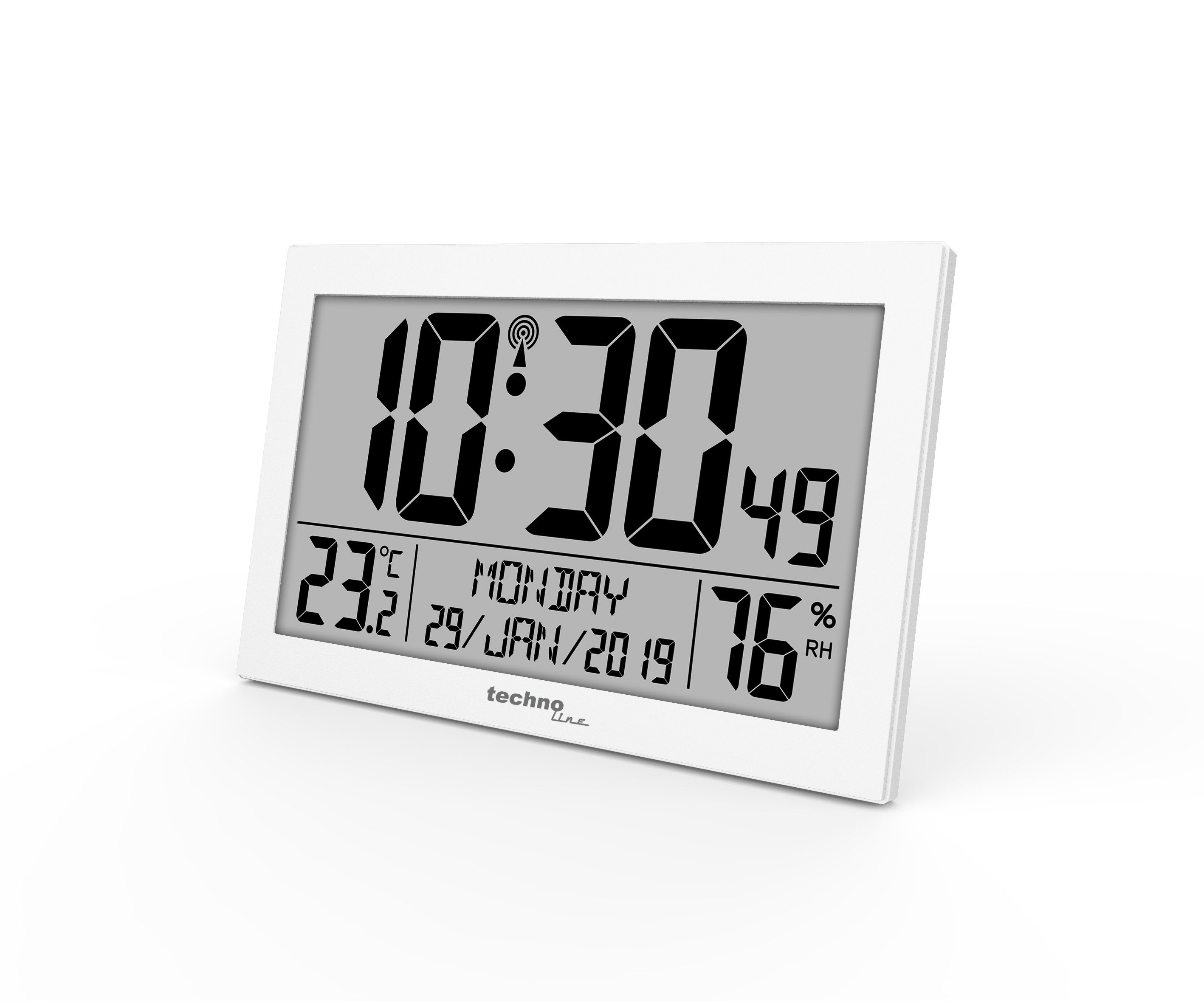 technoline Funkwanduhr WS 8016 (mit Temperatur- und Luftfeuchteanzeige) – Bild 4 von 5