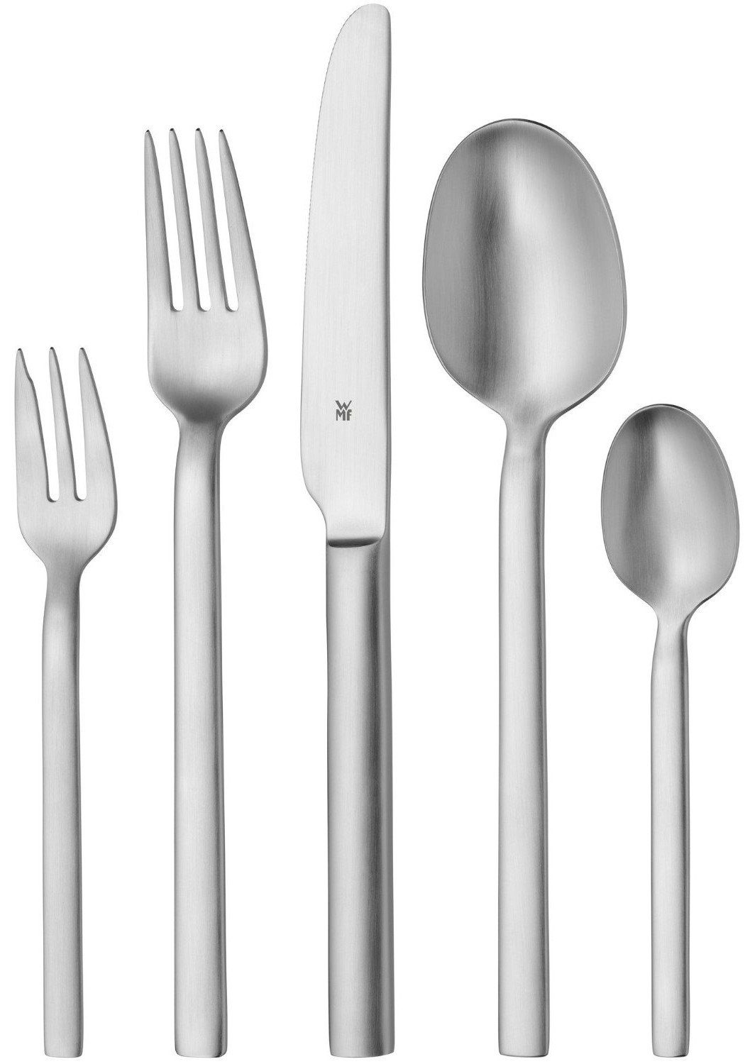 WMF Besteck-Set WMF Besteck Alteo pures Design Edelstahl matt 60 tlg Set für 12, 12 Personen