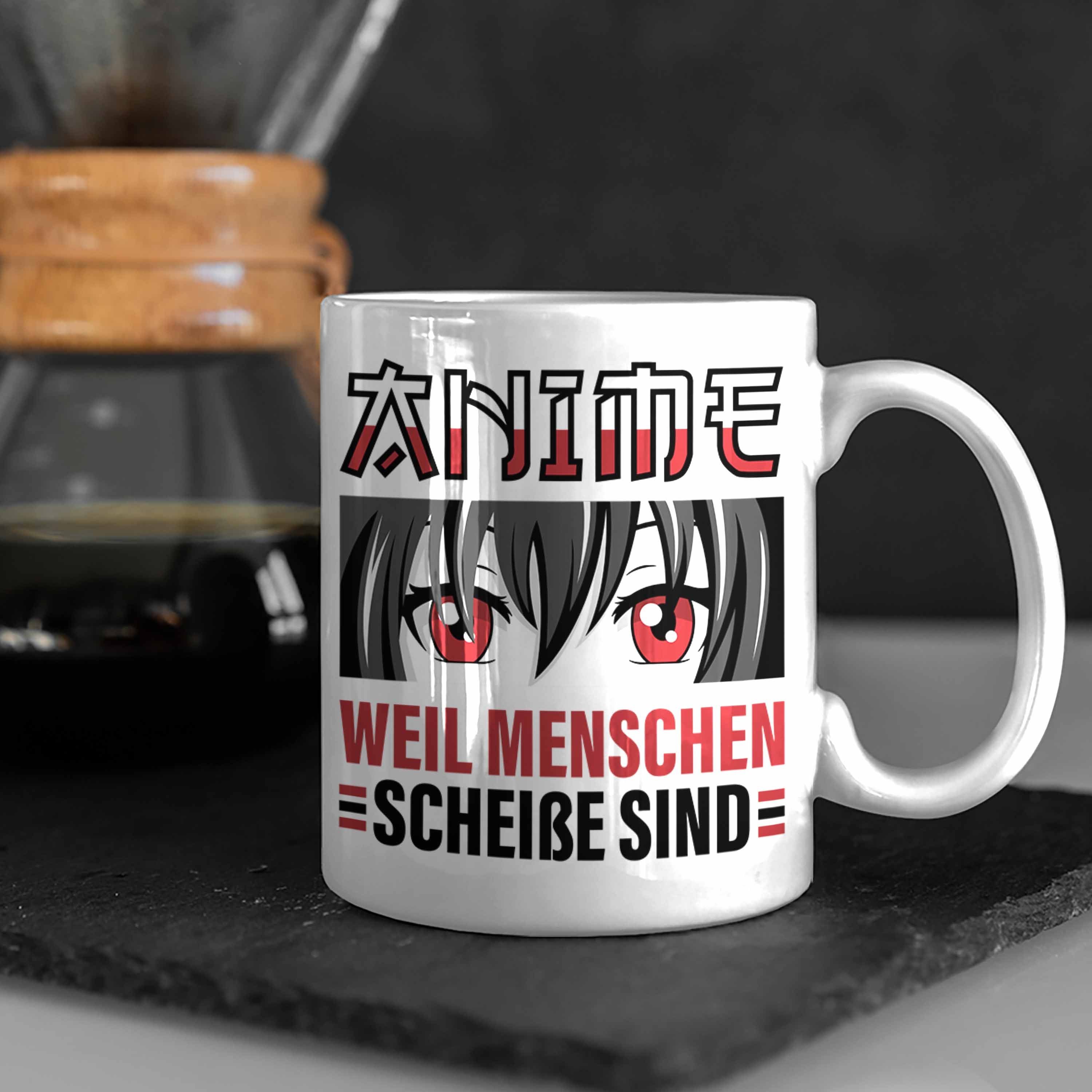 Geschenk Trendation Spruch Tasse Tasse Weiss Kaffeetasse TRENDATION Anime
