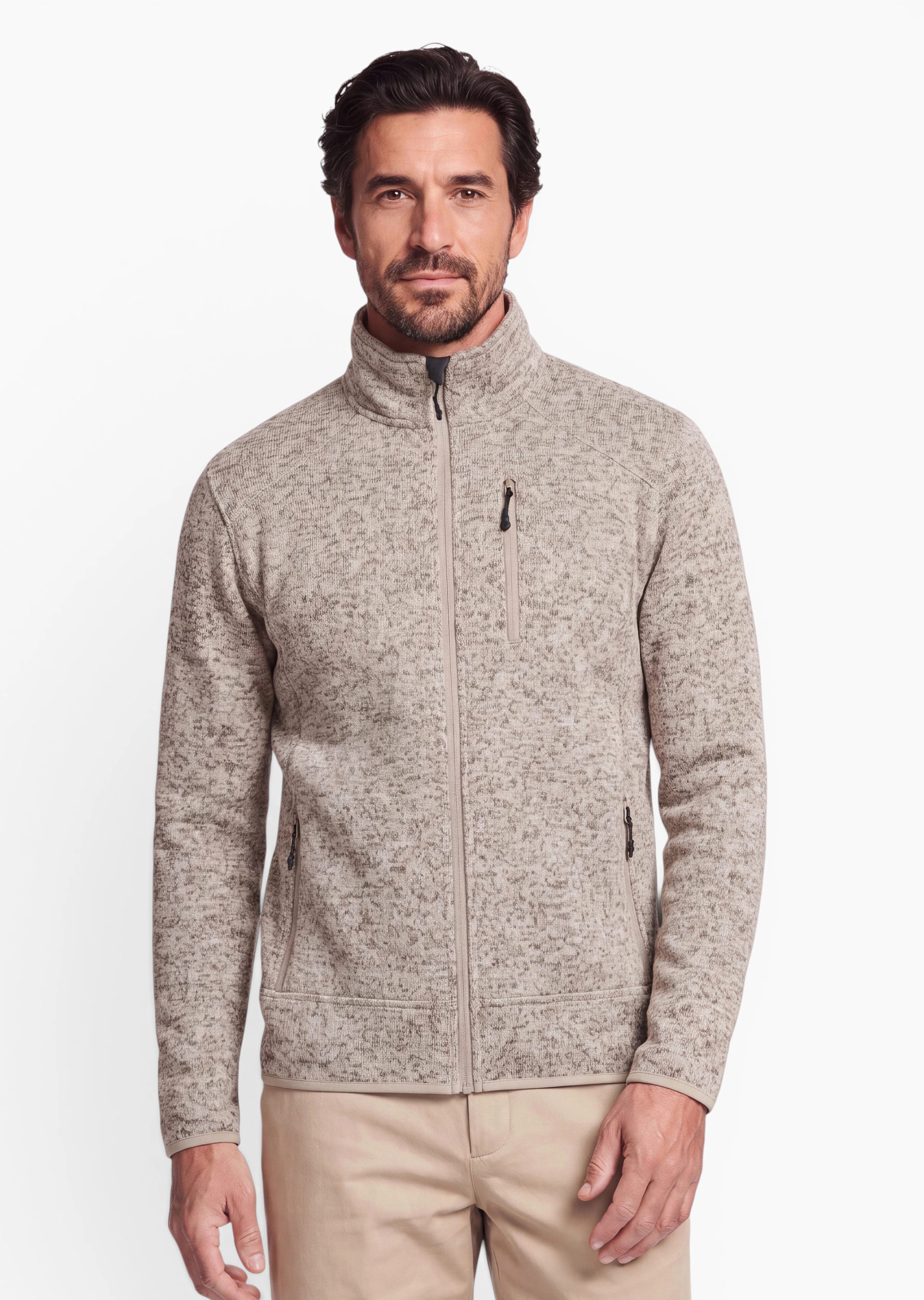 Alpenwert Fleecejacke Herrren – Outdoor- & Freizeitjacke, Weich und Atmungsaktiv Ideal als Outdoorjacke oder wärmende Midlayer