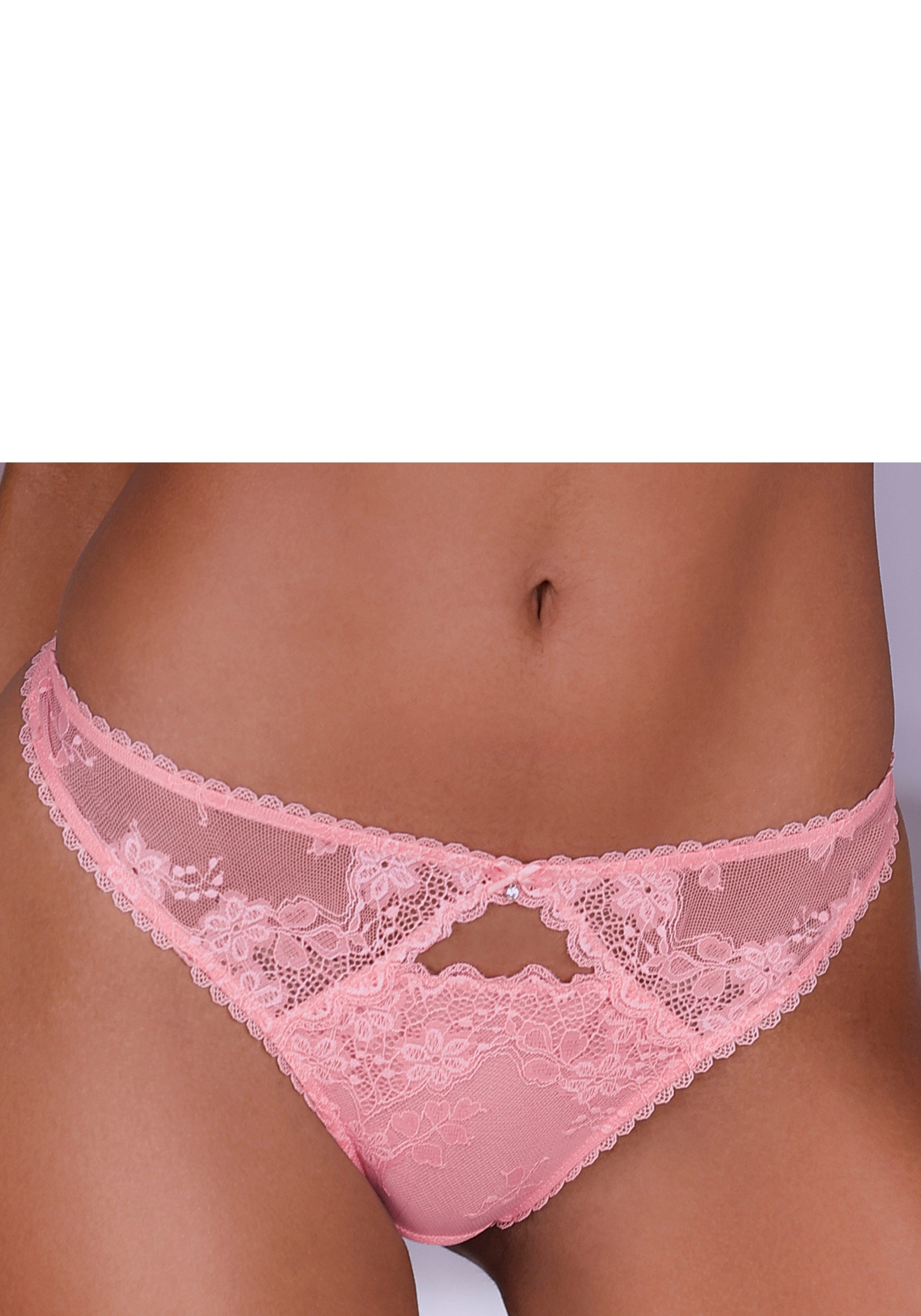 Vivance by Lascana String Julia mit verführerischem Cut-Out und feiner Zierschleife mit Accessoire