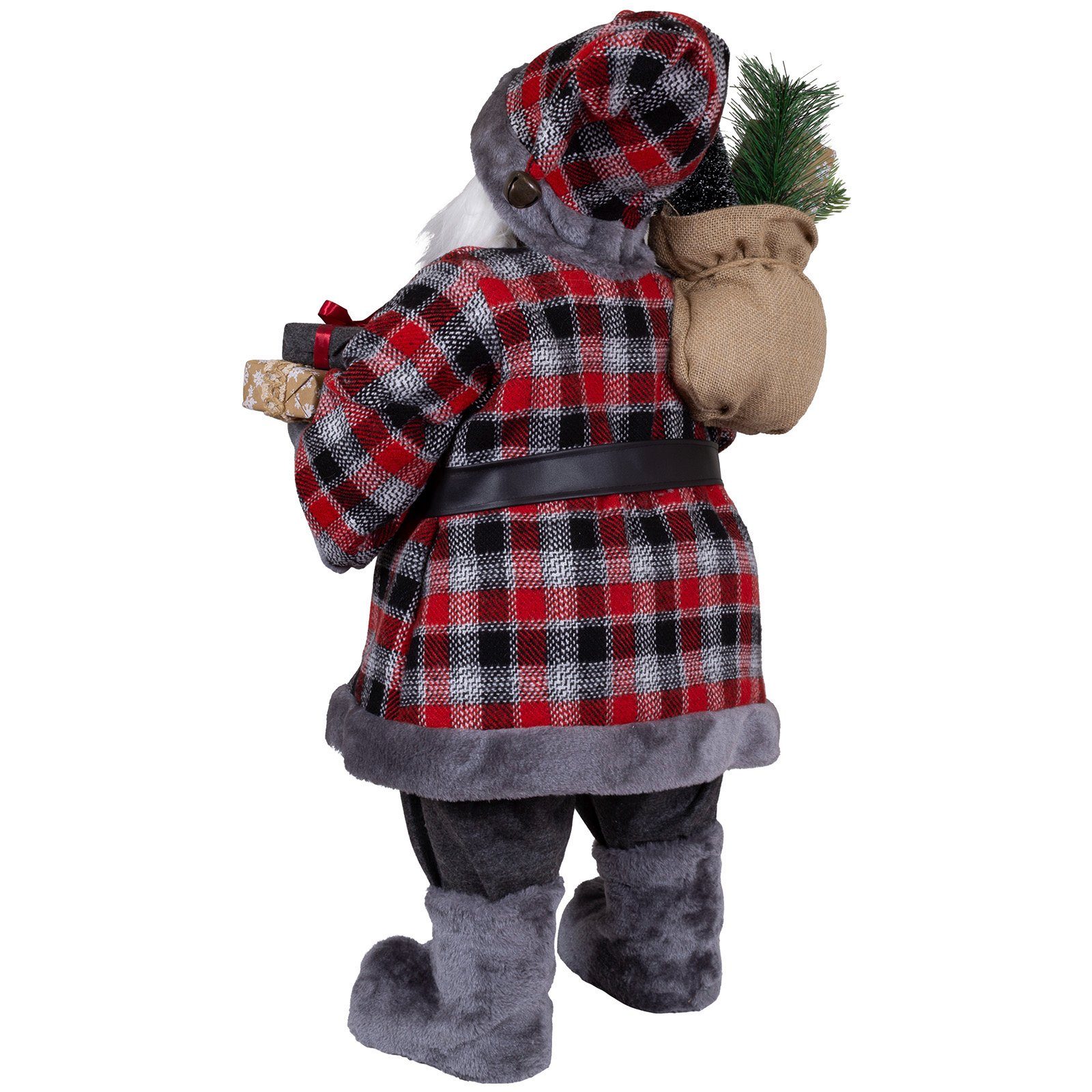 Christmas Paradise Weihnachtsmann Finn, 4 Größen (30-80cm) (Deko Figur, 1 St), grau-rot – Bild 3 von 5