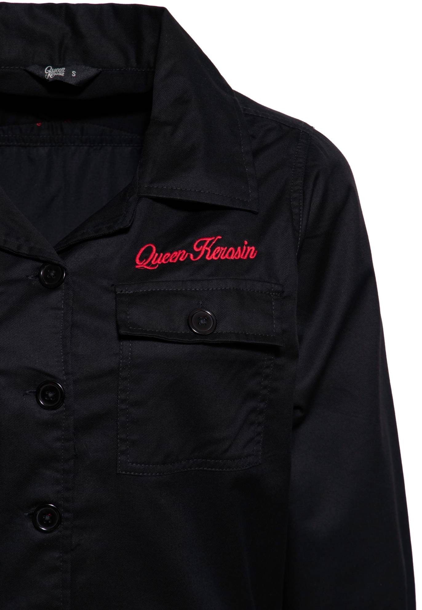 QueenKerosin Collegejacke Faster Then The Wind (1-St) mit Rückenpatch