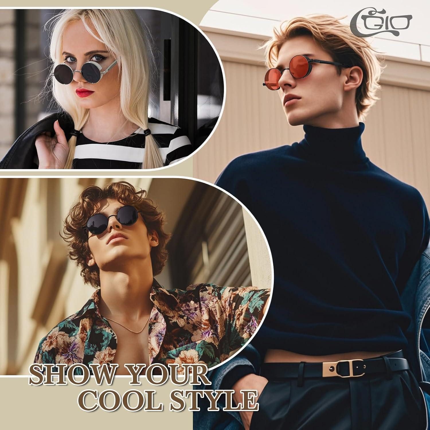 LuxusKollektion Retrosonnenbrille Sonnenbrille Rund Polarisiert UV400 Herren Damen A Braun Braun