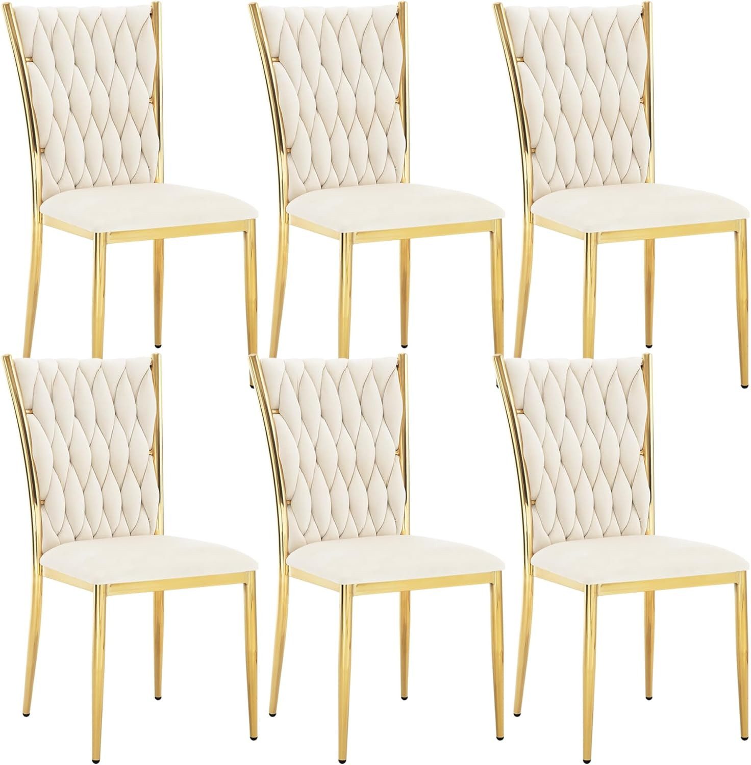 Woltu Polsterstuhl (6 St), Samt Stühle Esszimmer, Esszimmerstühle, hohe Rüc günstig online kaufen