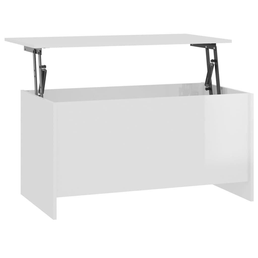 Couchtisch Couchtisch Hochglanz-Weiß 102x55,5x52,5 cm Holzwerkstoff