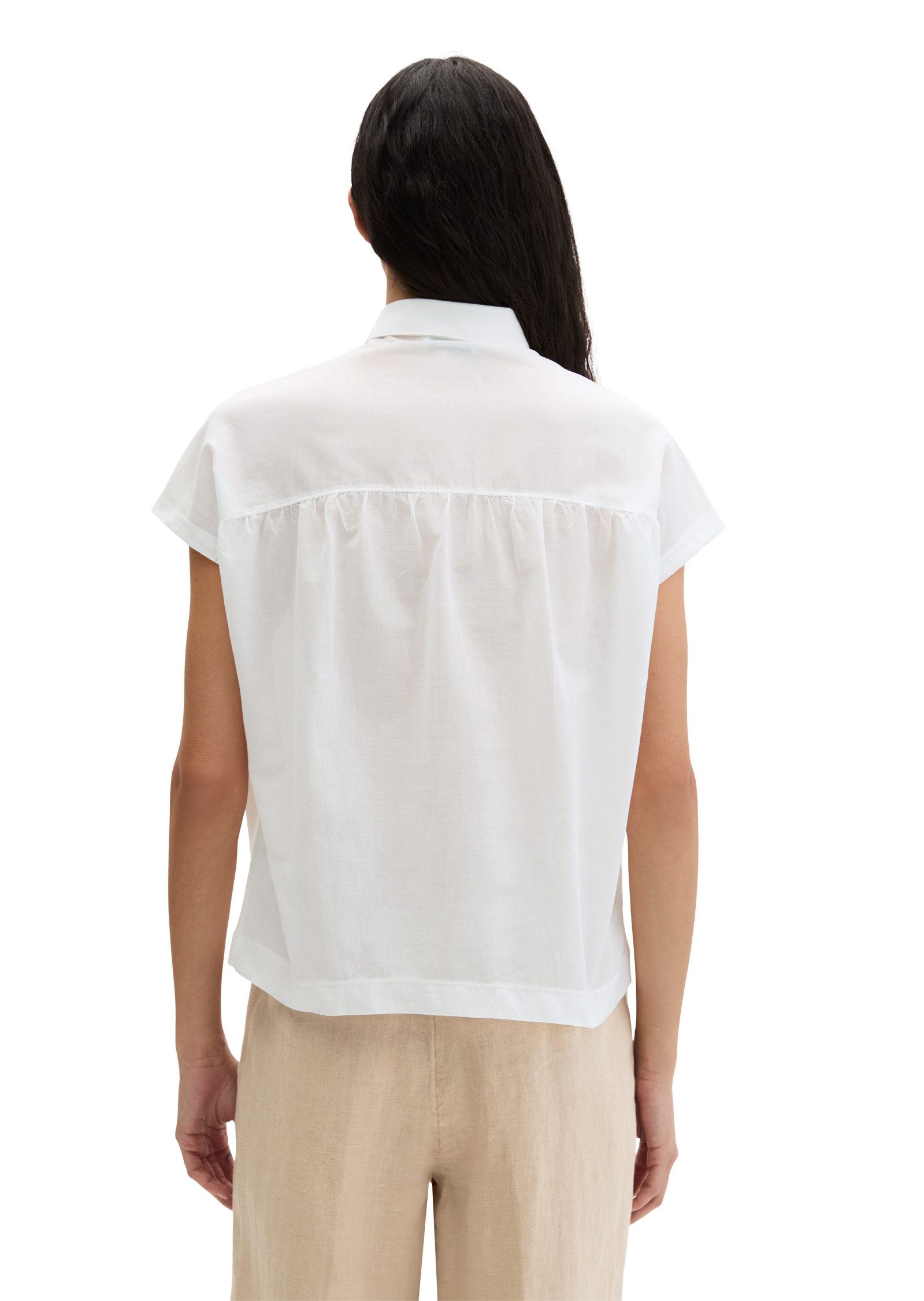 Marc O'Polo Kurzarmshirt aus Material-Mix