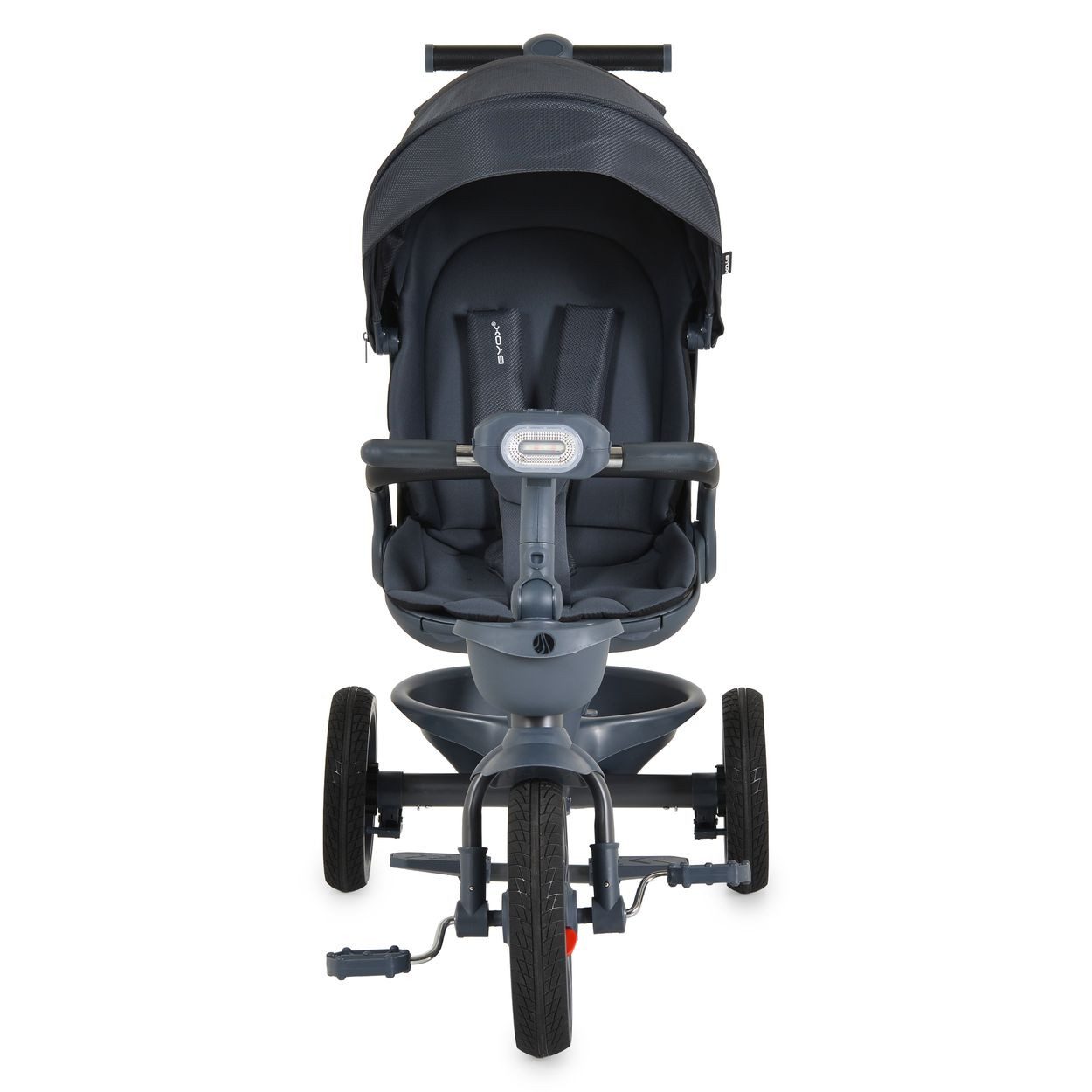 Byox Dreirad Dreirad Fusion Lux Musik, Scheinwerfer PU-Reifen Hinterradbremsen Korb Gurt