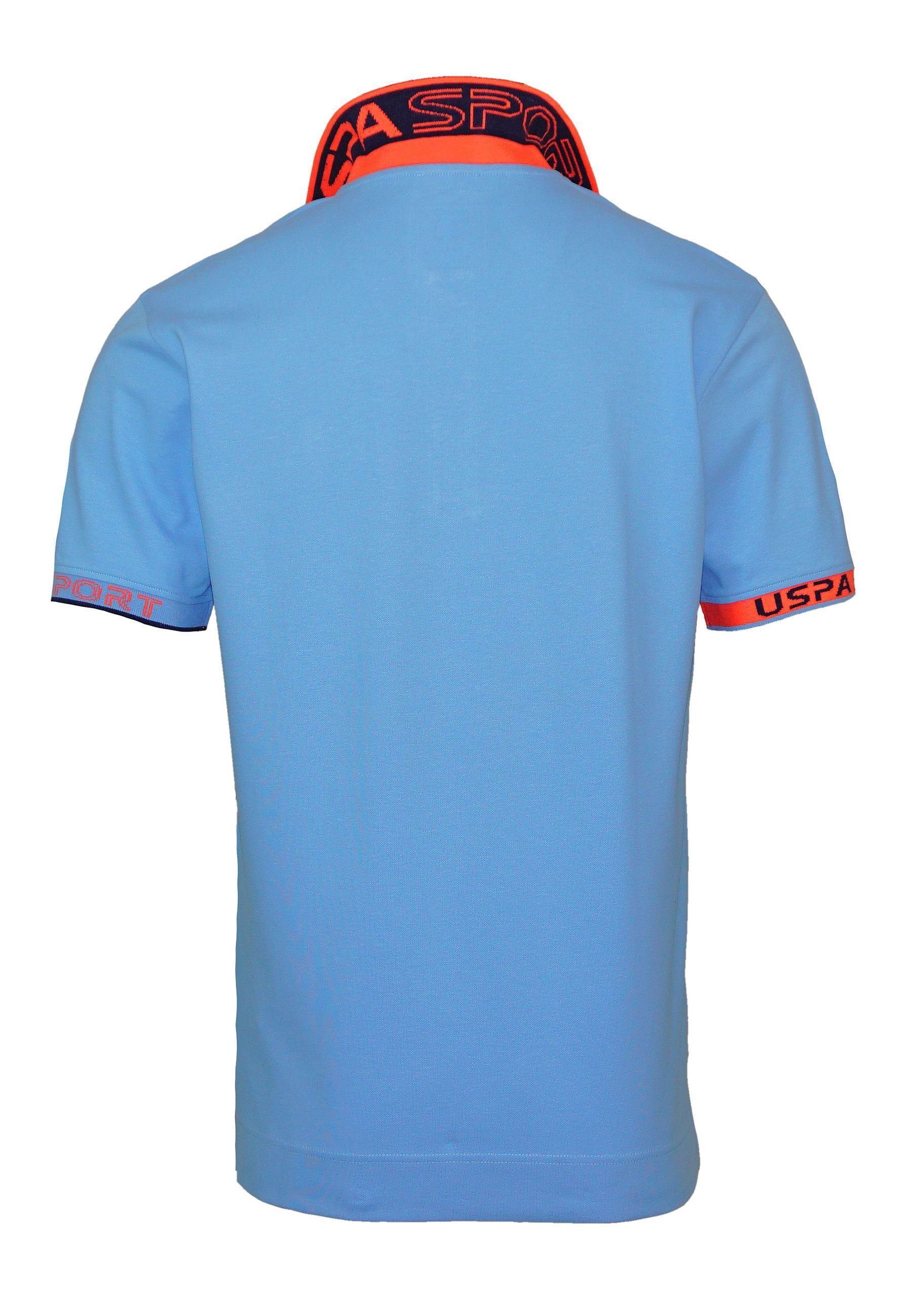 CAAD Polo Assn hellblau Shirt Poloshirt U.S. Poloshirt (1-tlg)