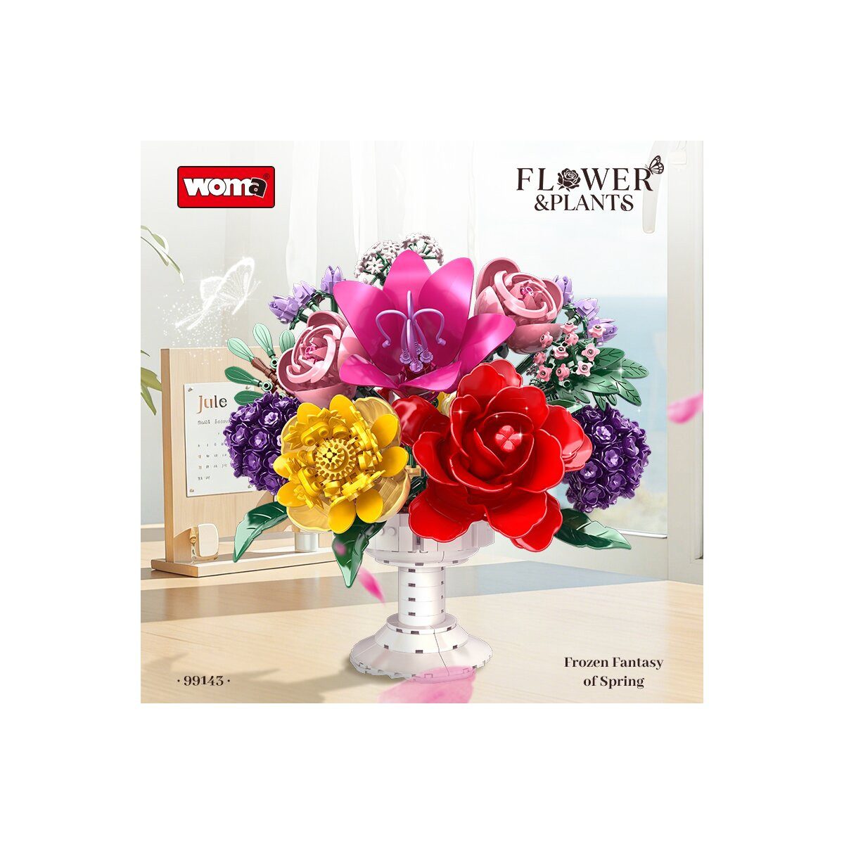 Woma WOMA Blumenstrauß mit Vase Bausteine W99143 Spielbausteine – Bild 3 von 4