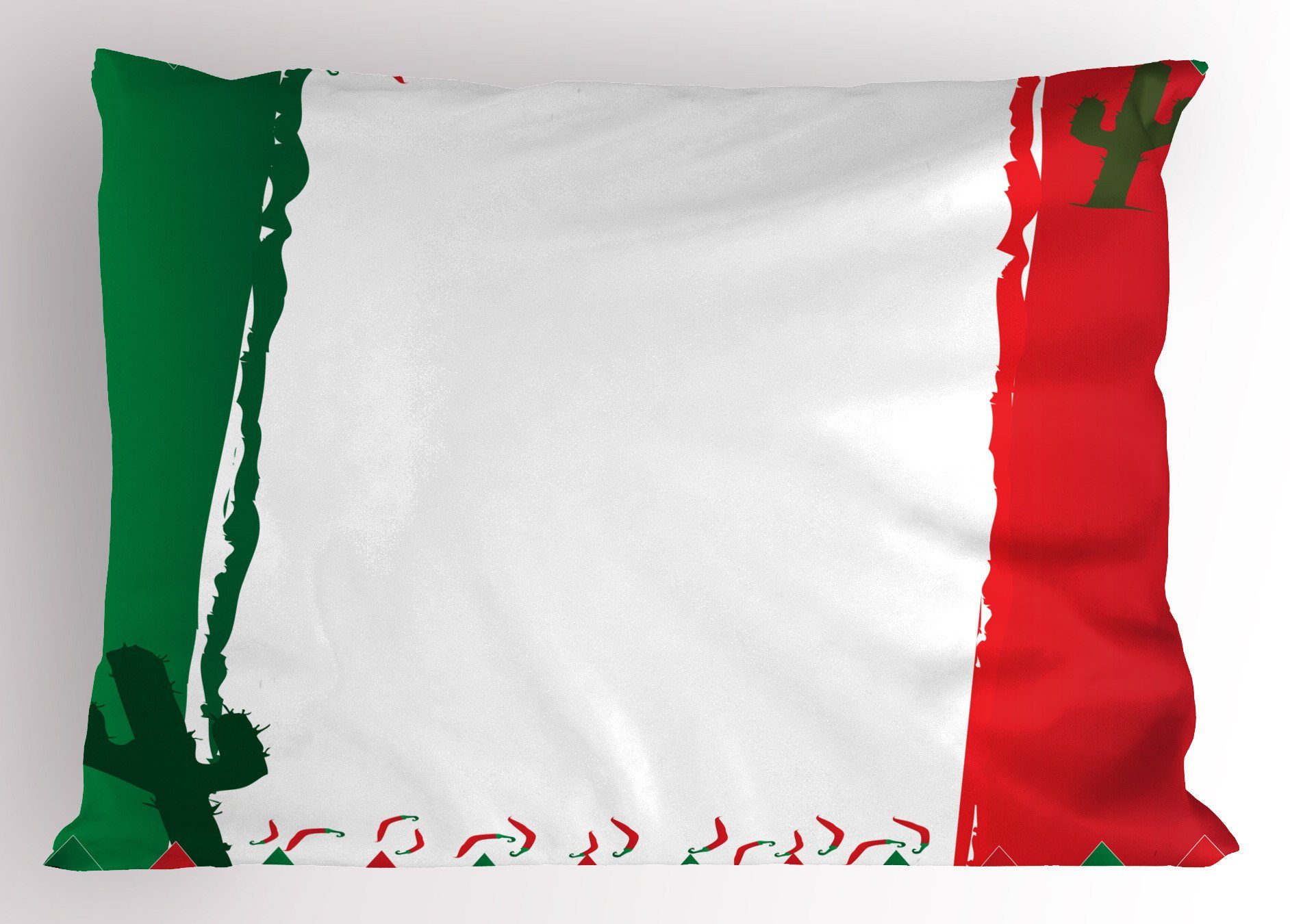 Kissenbezüge Dekorativer Standard King Size Gedruckter Kissenbezug, Abakuhaus (1 Stück), spanisch Mexikanische Farben Flags Cacti