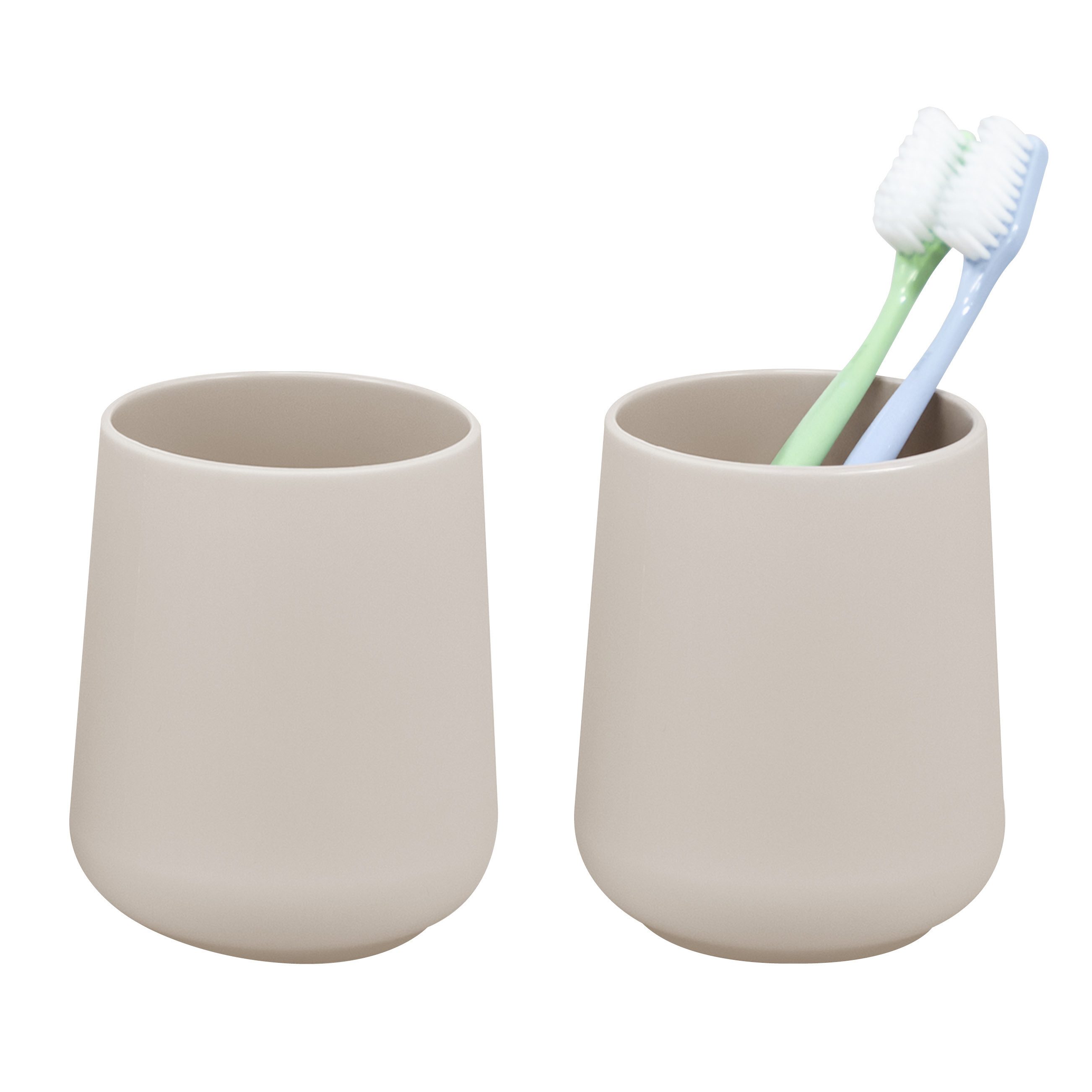 eluno Zahnputzbecher TESERO 2tlg. Soft-Touch, (2-St)