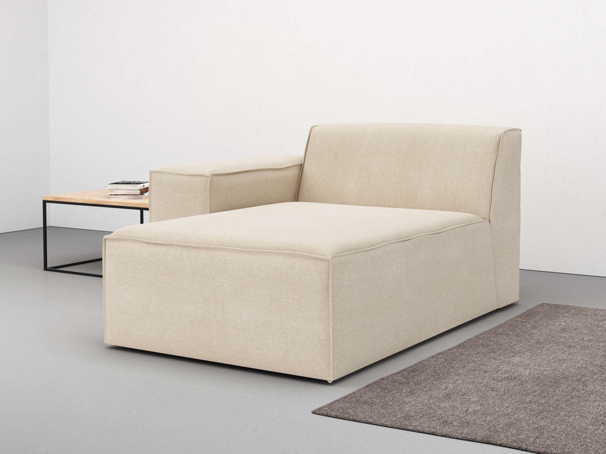 RAUM.ID Chaiselongue Norvid, Kaltschaum, oder Taschenfederkern Komfortschaum wahlweise mit natural modular