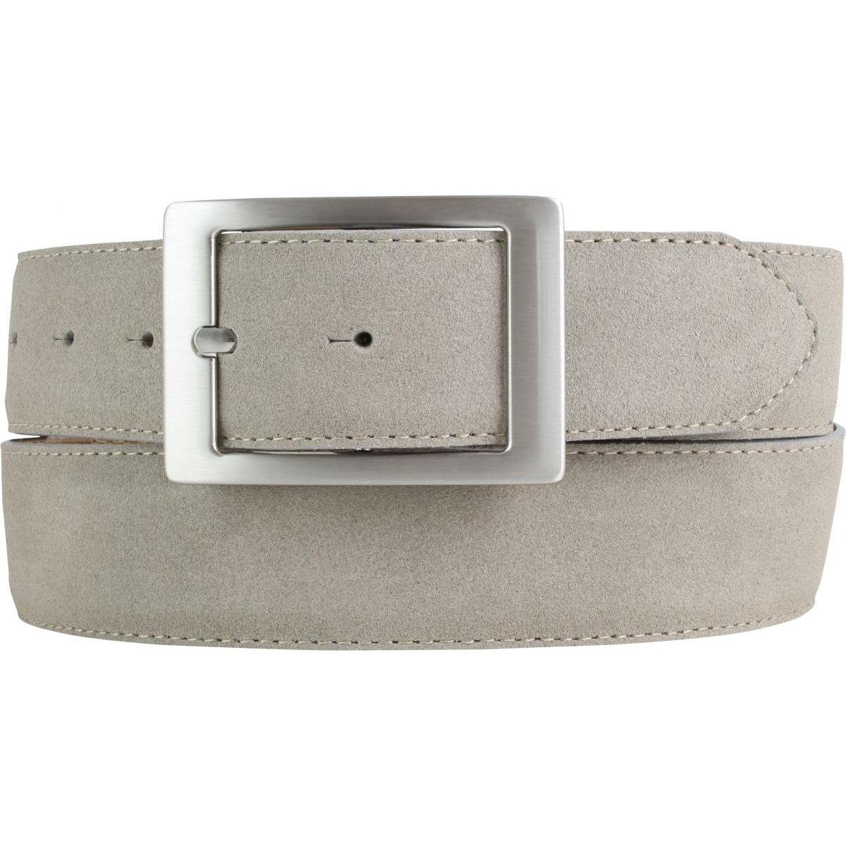 BELTINGER Ledergürtel Herren-Gürtel aus Veloursleder mit Doppel-Schnalle 4 cm - Velour-Leder (1-St)