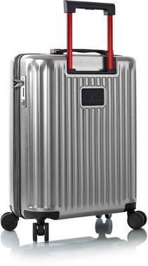 Heys Hartschalen-Trolley Smart Luggage® silber, 53 cm, 4 Rollen, Handgepäck vollständig venetztes High-End-Gepäck mit App-Funktion