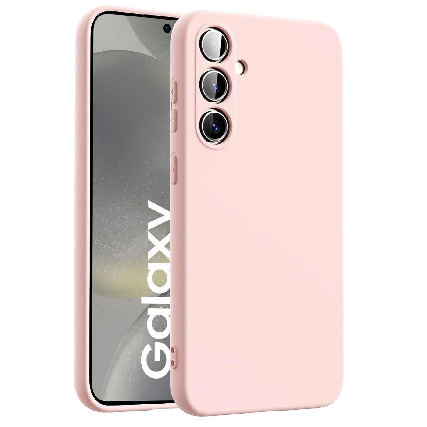 CoolGadget Handyhülle Silikon Case für das Samsung Galaxy S24 FE Slim TPU Cover 6,7 Zoll, Weiche Schutz Hülle mit Innen Fleece aus Stoff Handy Tasche