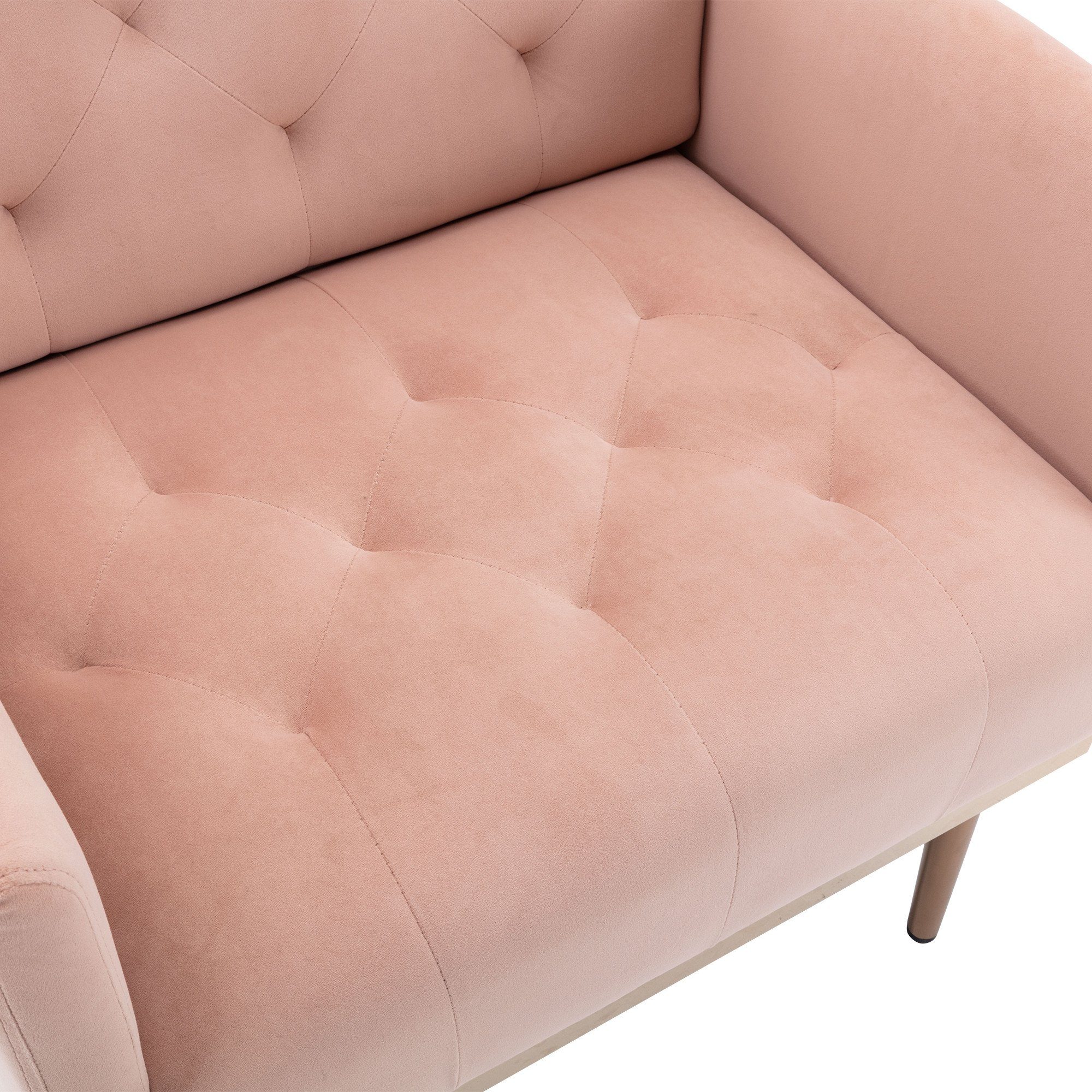 Celya Stuhl Polstersessel, Sessel Samt rosa Akzent Einzelsofa, (1-St), Sofasessel, Lesesessel Relaxsessel