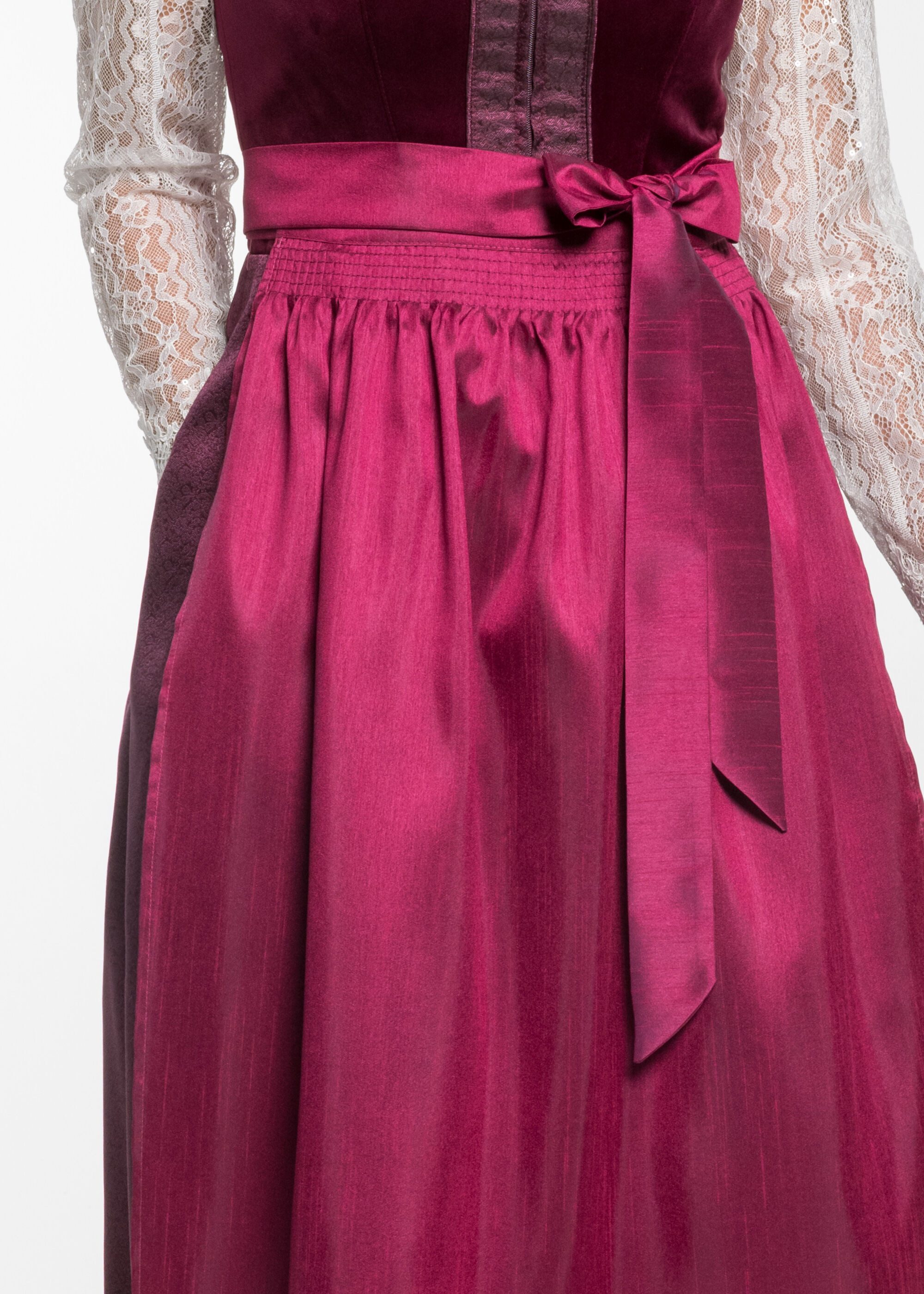 Spieth & Wensky A-Linien-Kleid Buchsbaum (1-tlg) mit Blumenanhänger am Reißverschluss