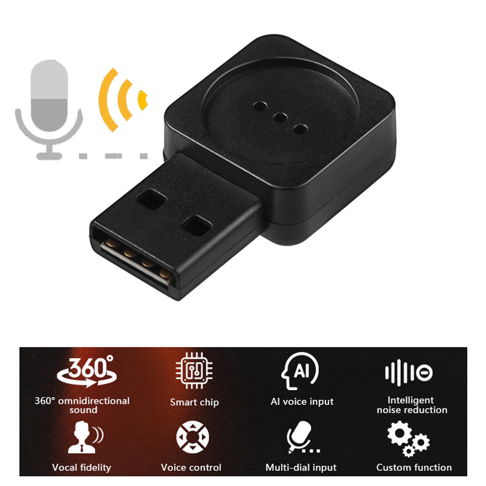 Bolwins Mikrofon Q80 USB Mikrofon tragbar USB-Studio-Sprachmikrofon Aufnahme Audio MIC (USB Mikrofon, 1-tlg), Plug & Play, Noise-Cancelling, integrierte Aktivitäts-LED