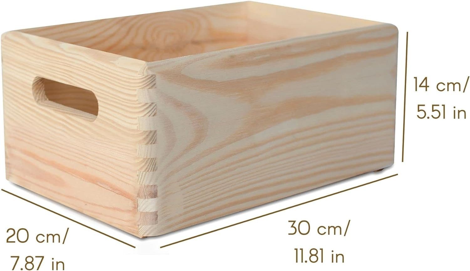 Creative Deco Holzkiste Obstkiste Korb 30x20x13cm günstig online kaufen