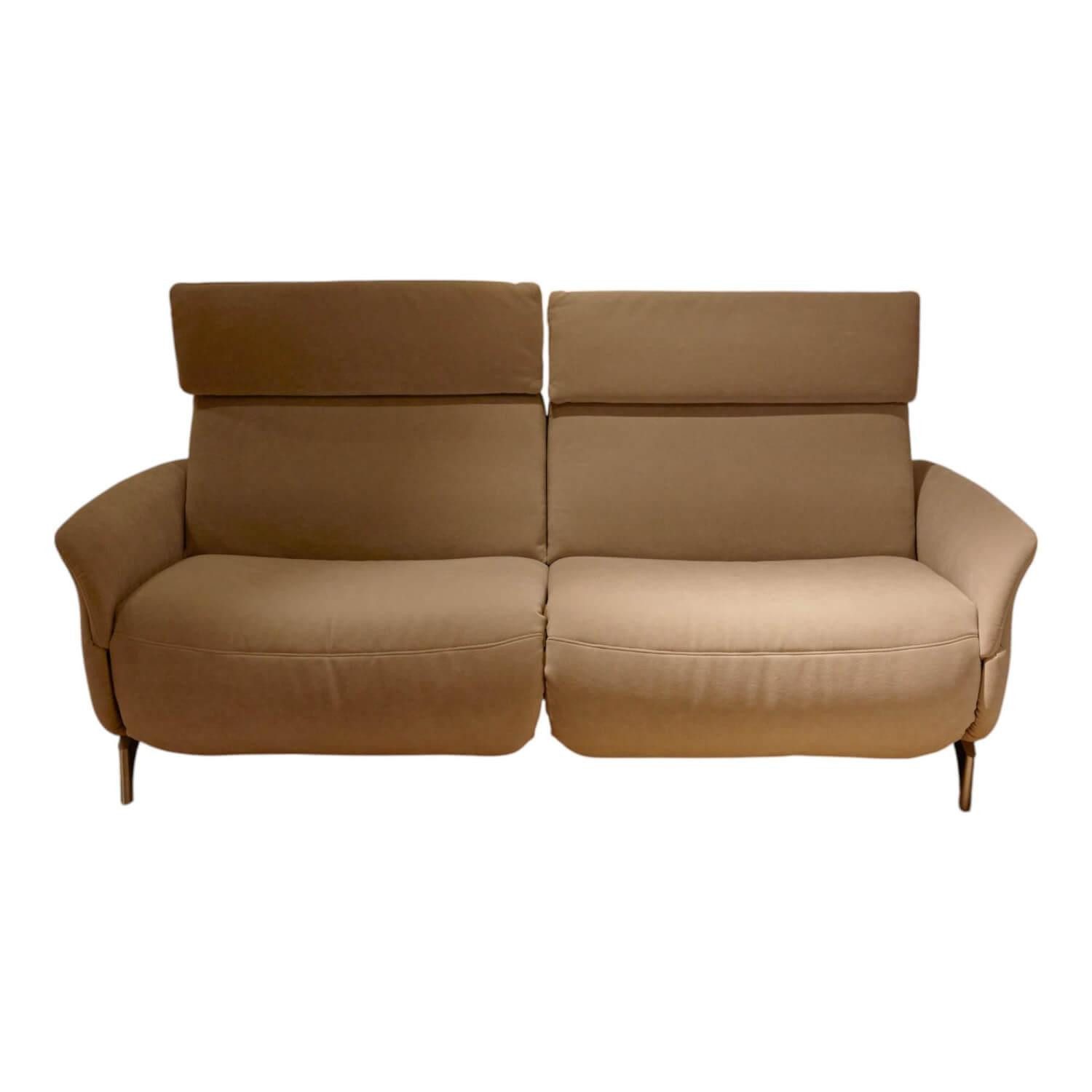 himolla 2-Sitzer Sofa Boston 4171 Stoff Novano Cloud Grau Metallfüße
