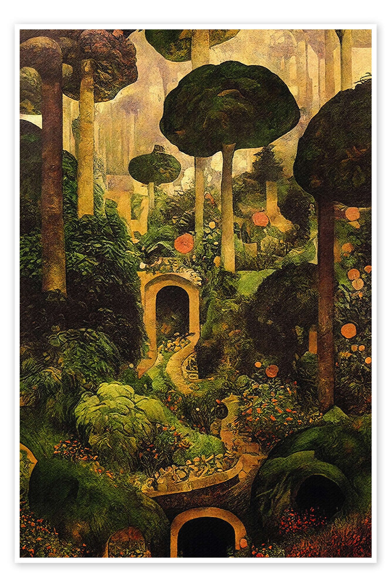 Posterlounge Wandbild Geheimnisvolle Pfade in den Tiefen des Waldes, Mariusz Flont, erhältlich als Poster, Leinwandbild, Wandsticker oder Acrylglasbild