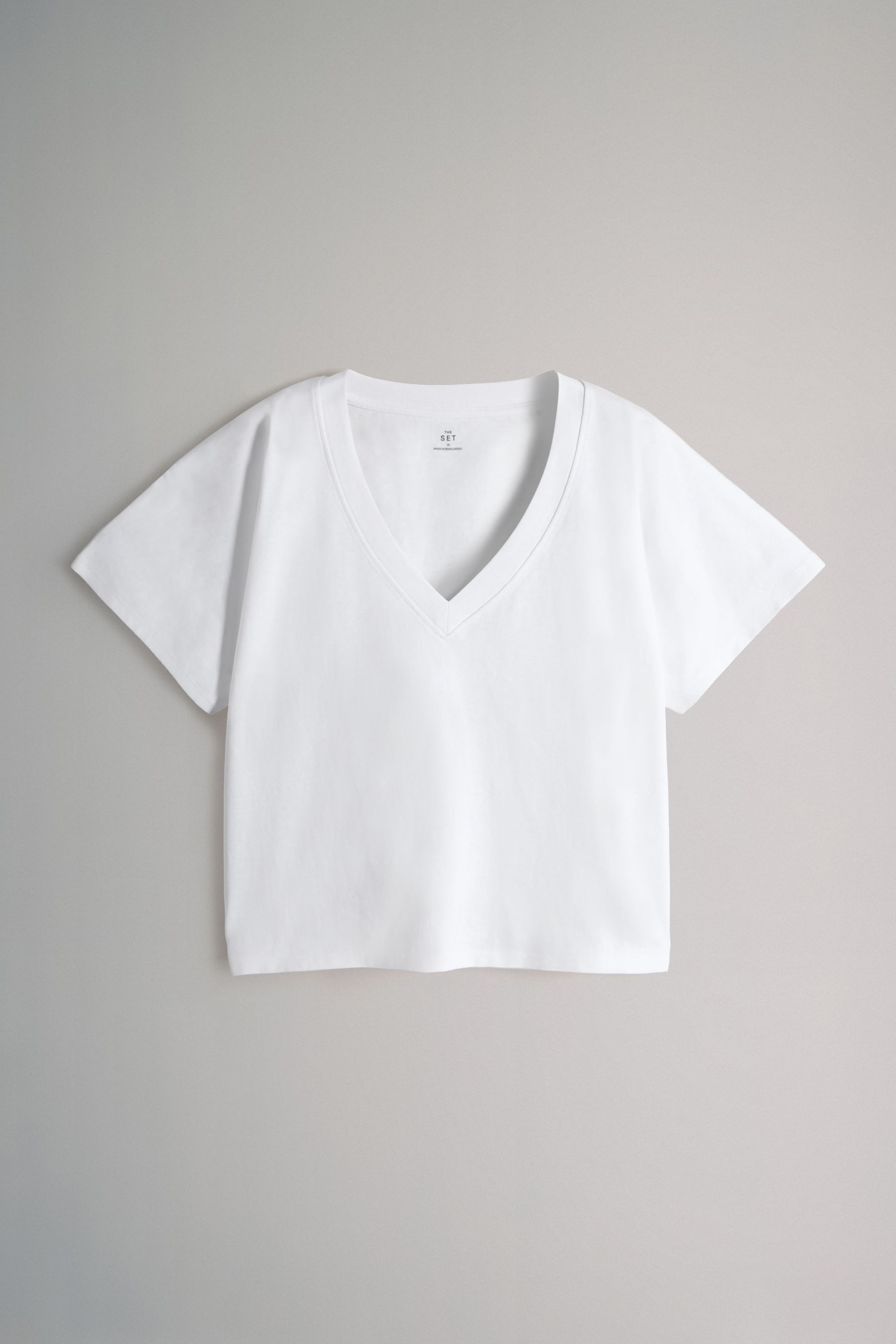 V-Shirt The Set Kurzarm-T-Shirts, V-Ausschnitt, 4er-Pack