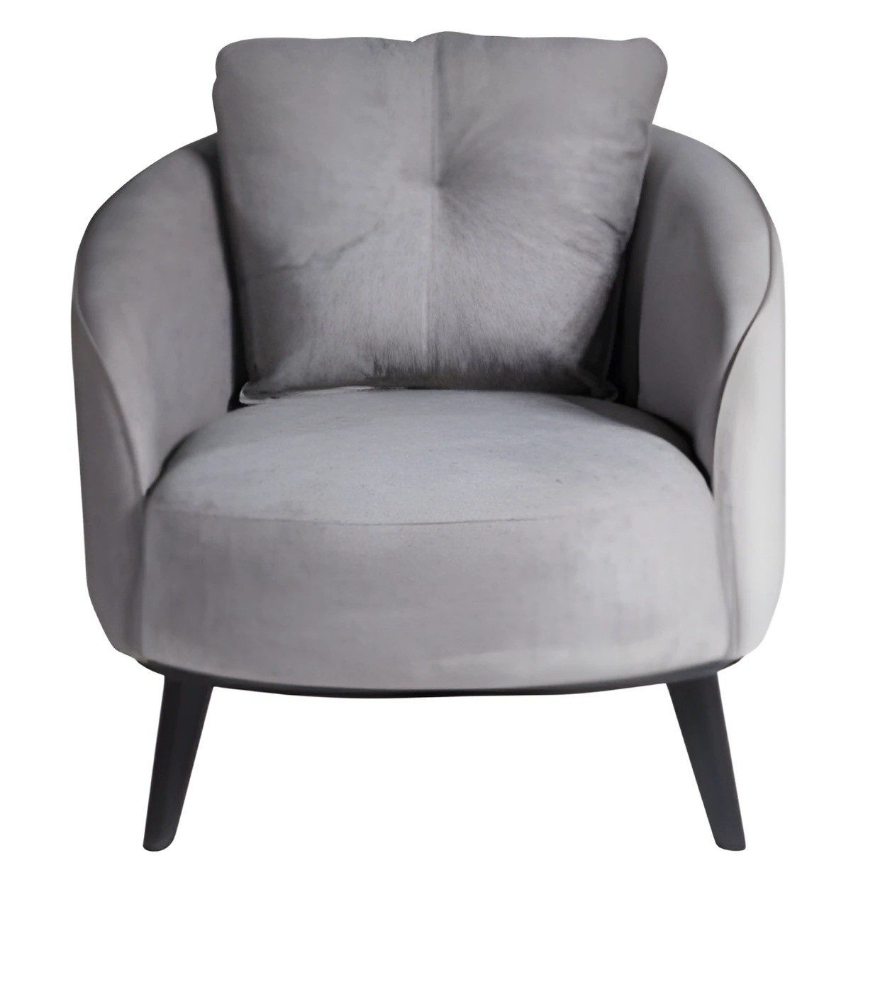 Loungesessel Lounge Designer Sessel von XLMOEBEL in Grau, pflegeleichtes Textil