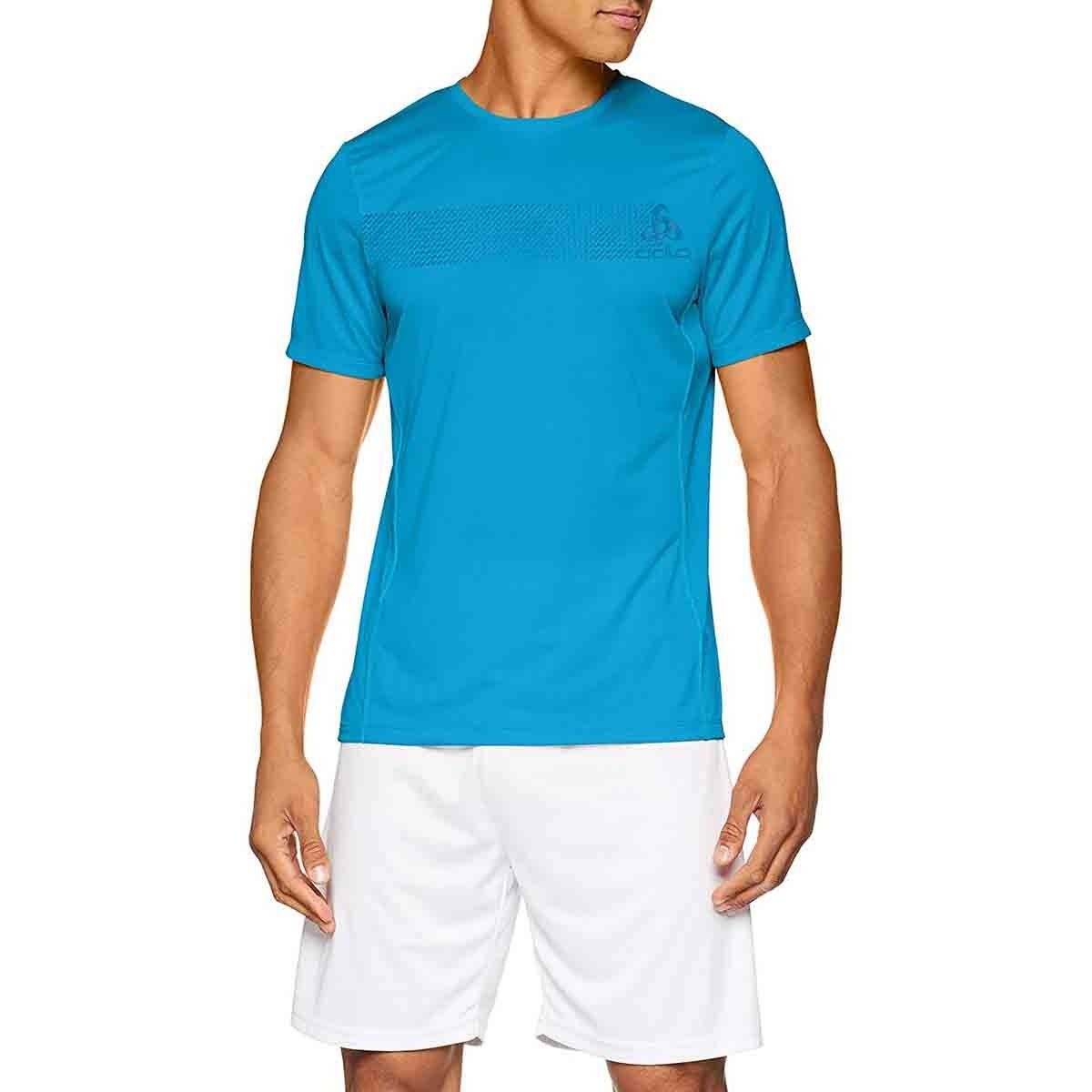 Odlo Strickfleecejacke Odlo Hr. Core Light Print Shirt blau