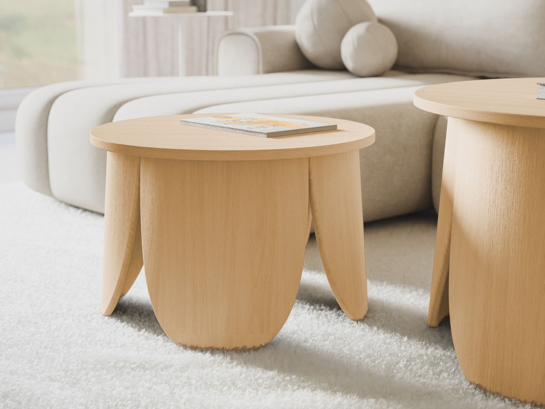 Selsey Couchtisch VIVIALLY, rund mit dekorativem Basis