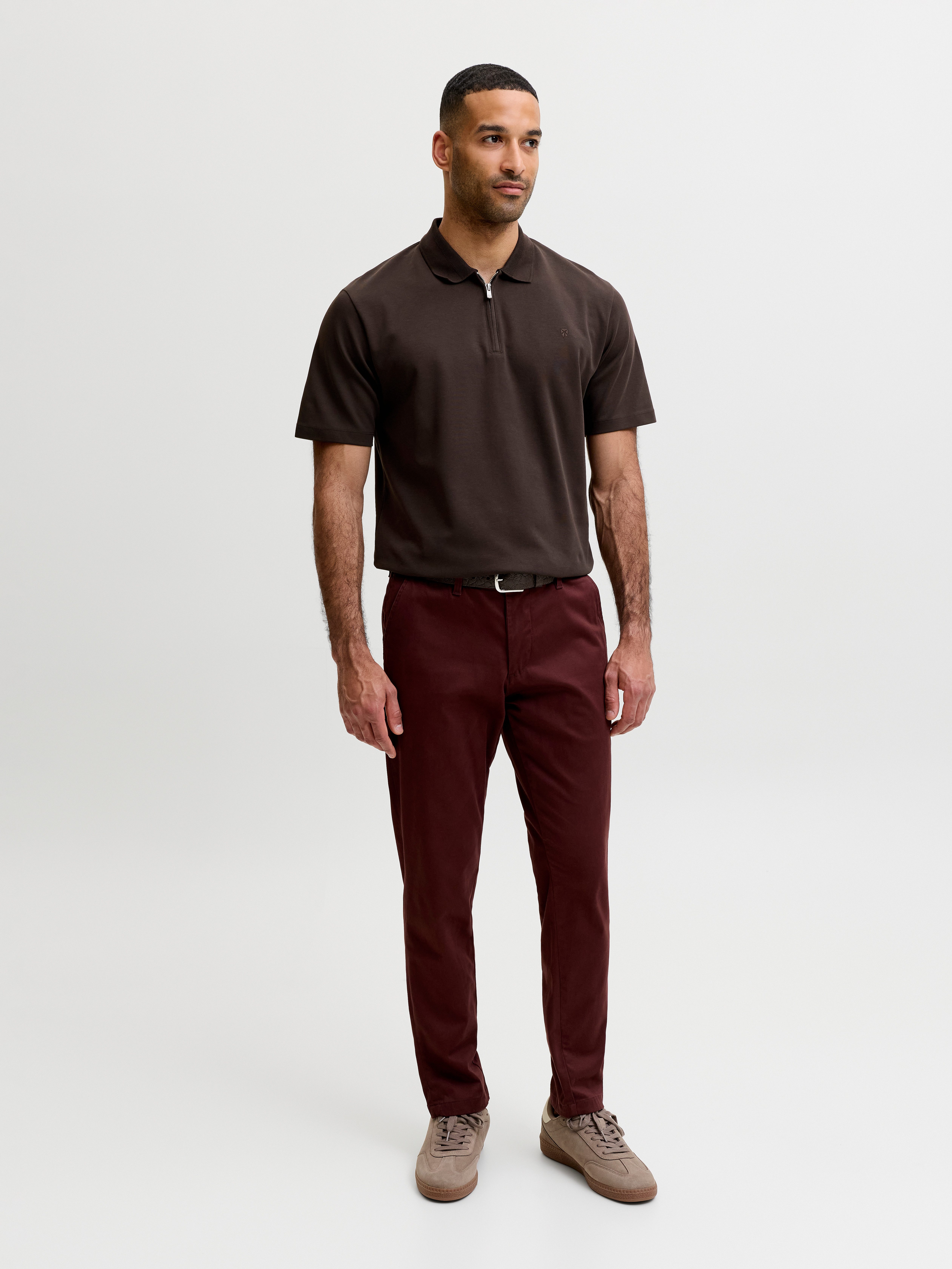 Jack & Jones Poloshirt JPRBLAETHAN SS ZIP POLO SN Materialmix, regular fit – Bild 5 von 5