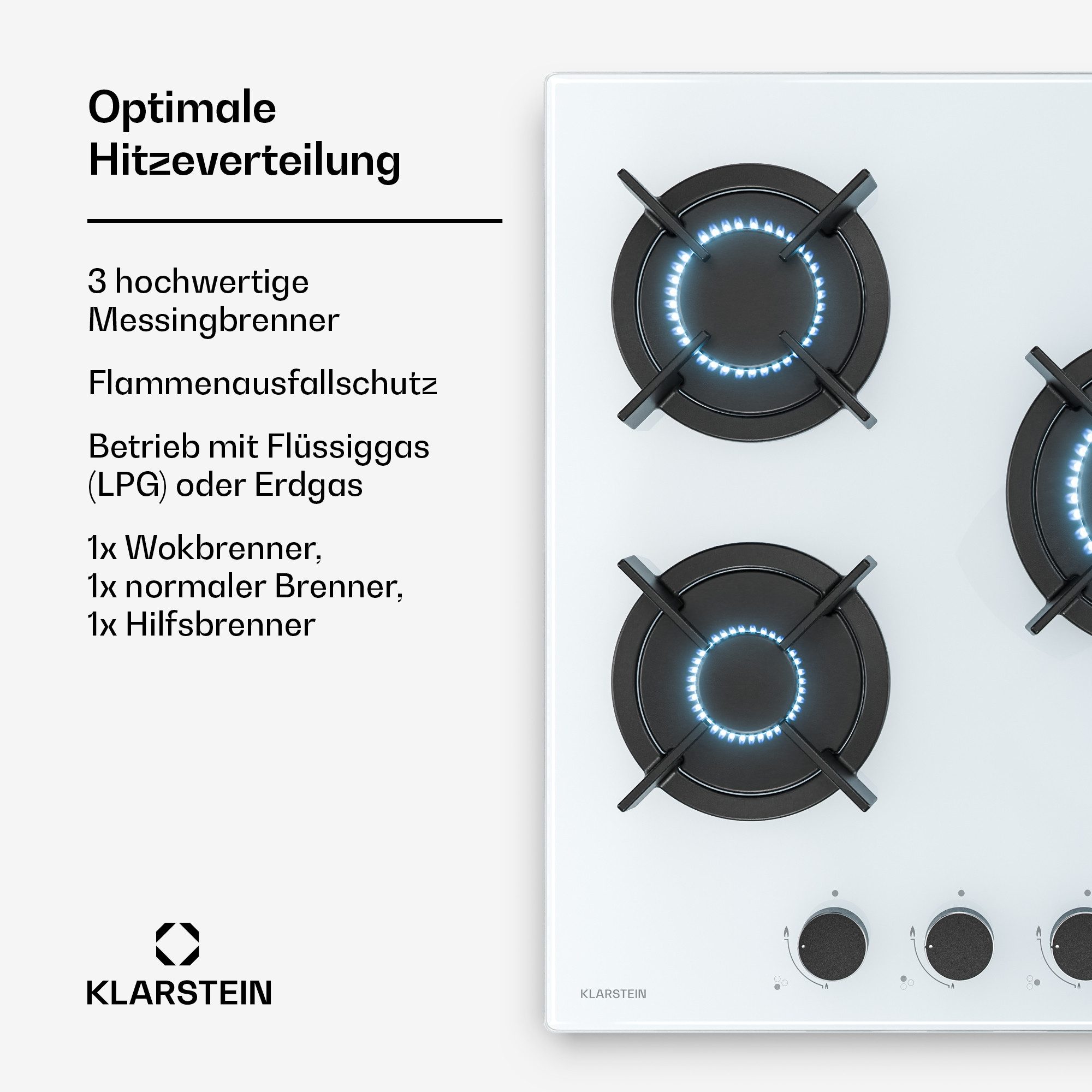 Klarstein Gas-Kochfeld Goldflame