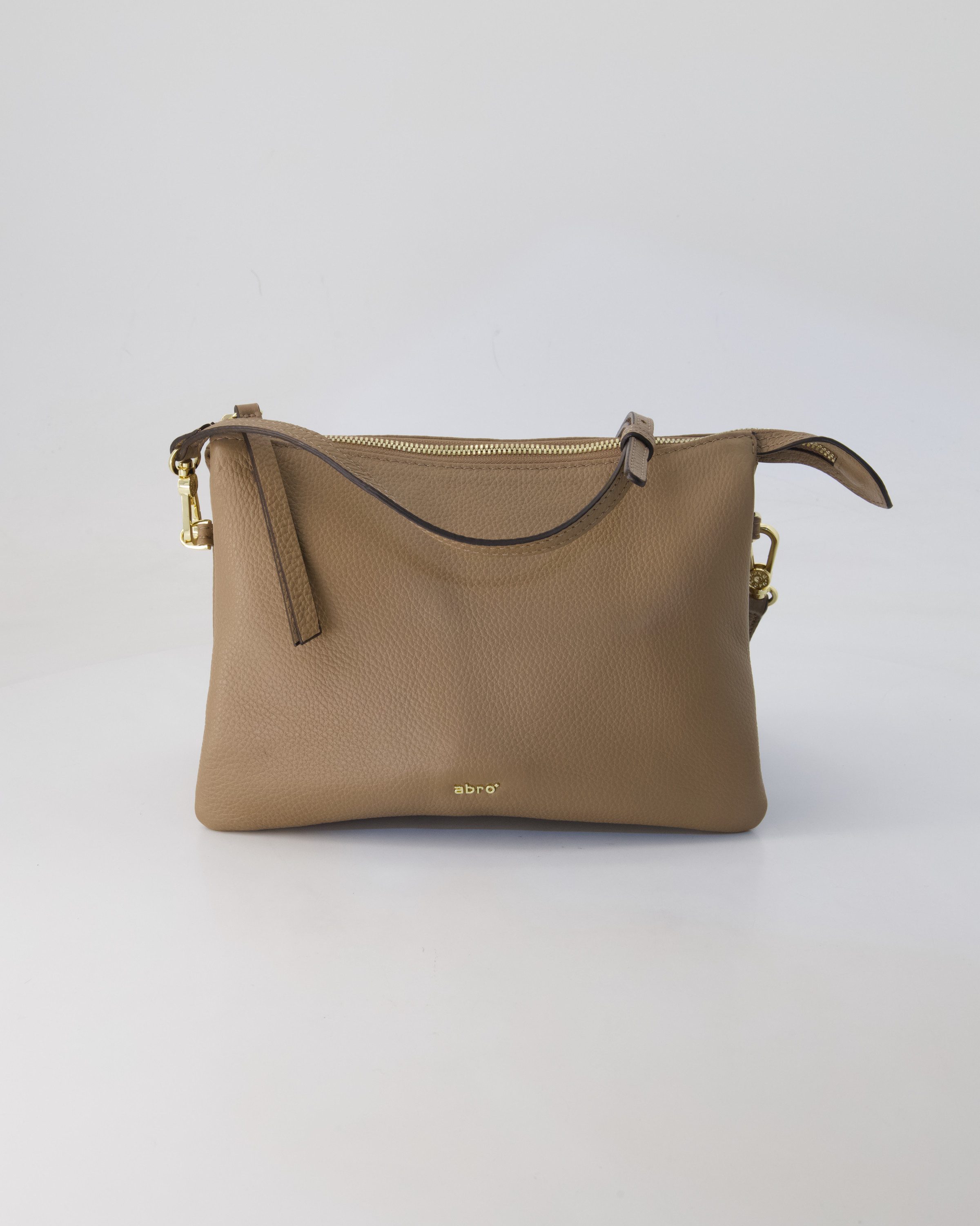 Abro Handtasche Umhängetasche Threefold, Obermaterial: Leder