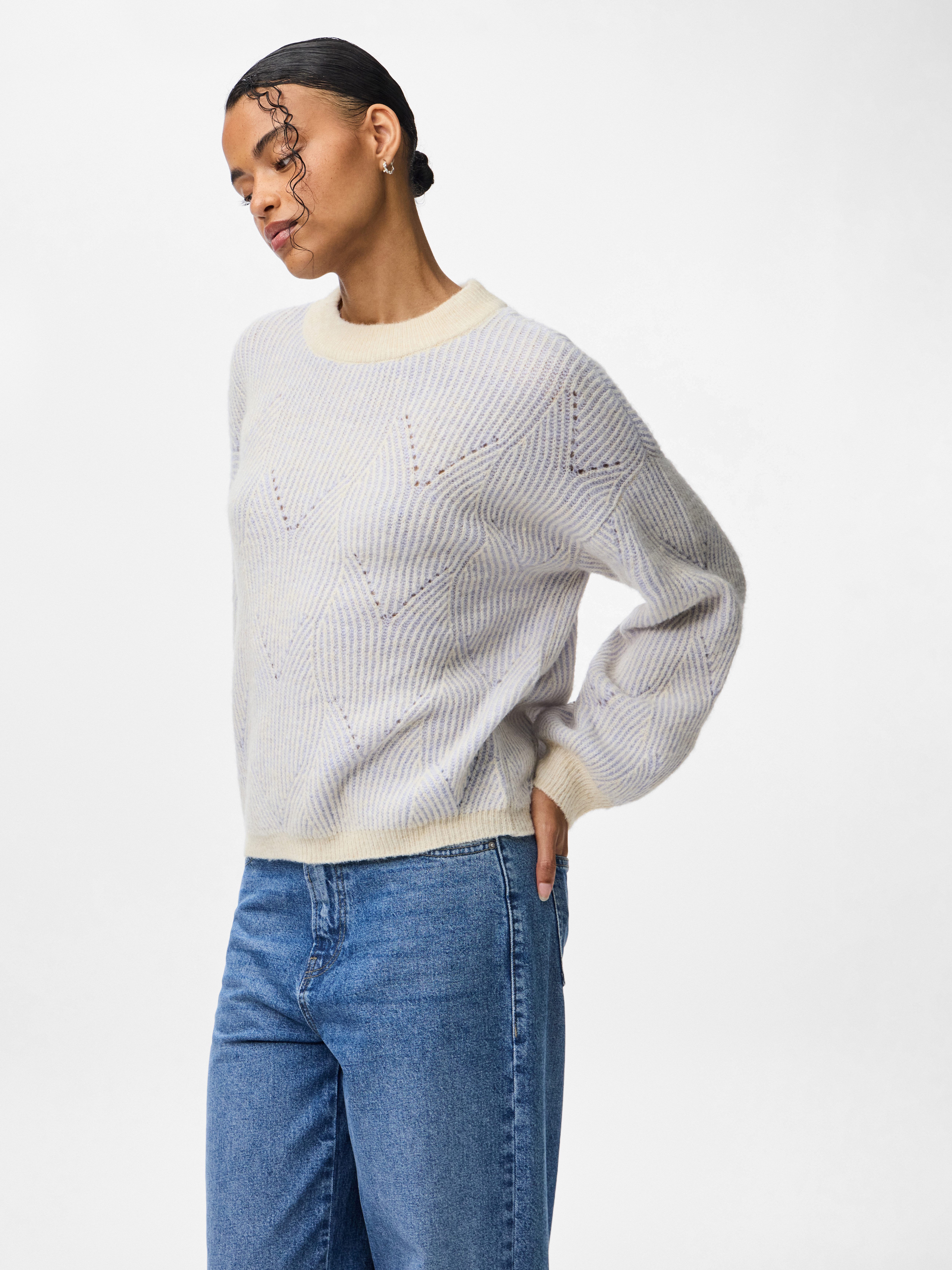 Rundhalspullover PCJENNA LS O-NECK KNIT NOOS BC