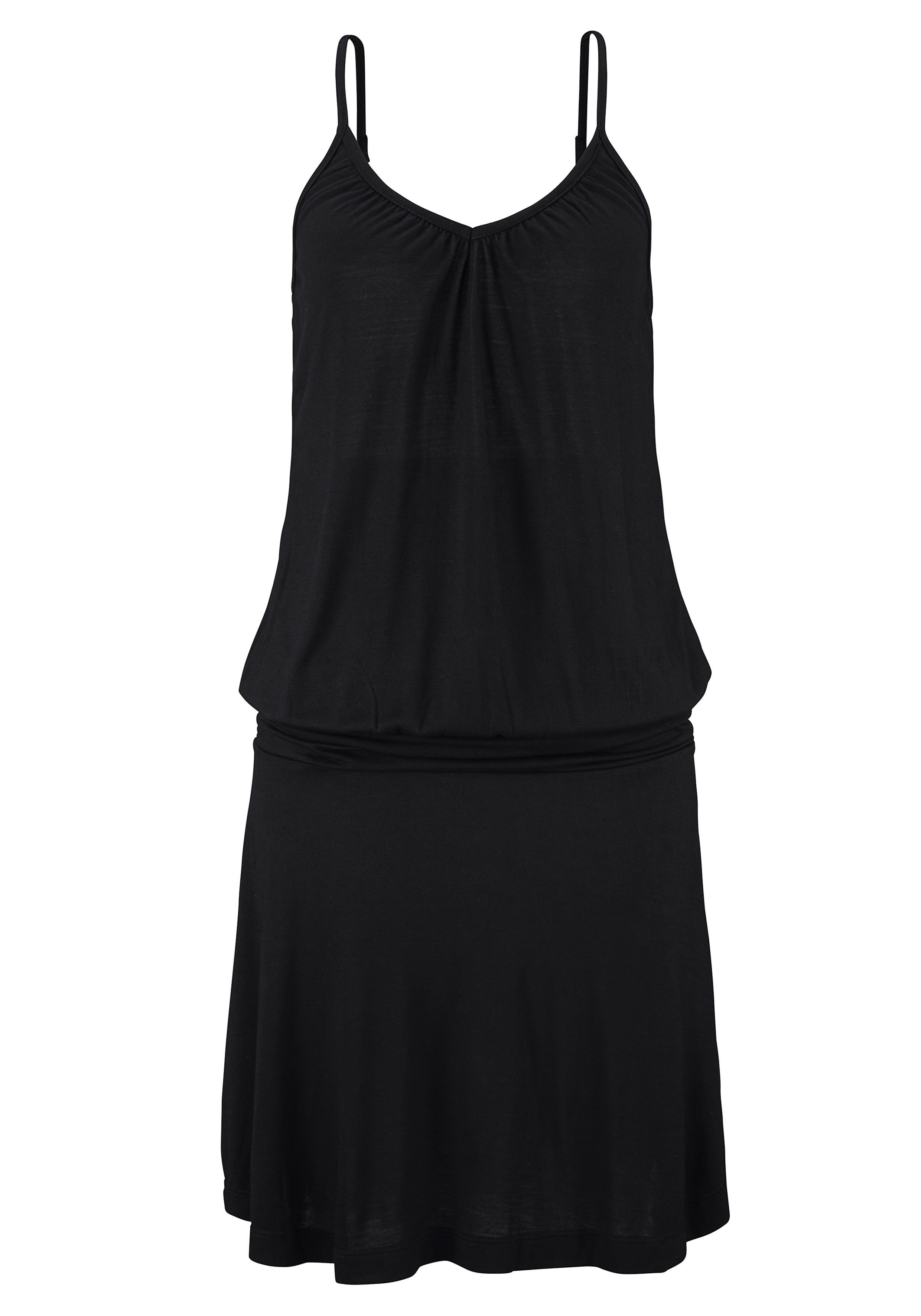 Beachtime Strandkleid Viskosejersey aus schwarz