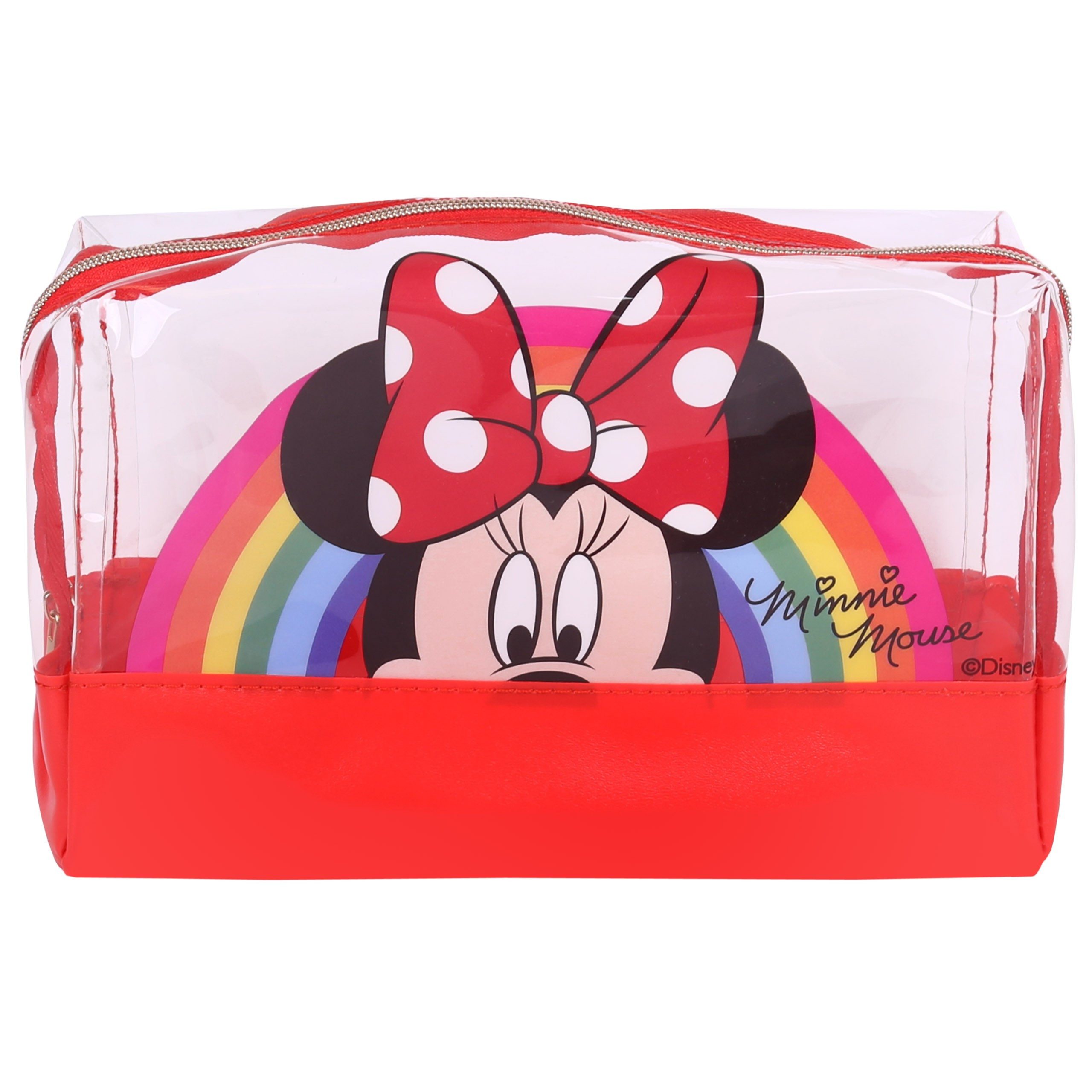 Sarcia.eu Kosmetiktasche Minnie Maus Kulturbeutel Kosmetiktasche, transparent + Haaraccessoires
