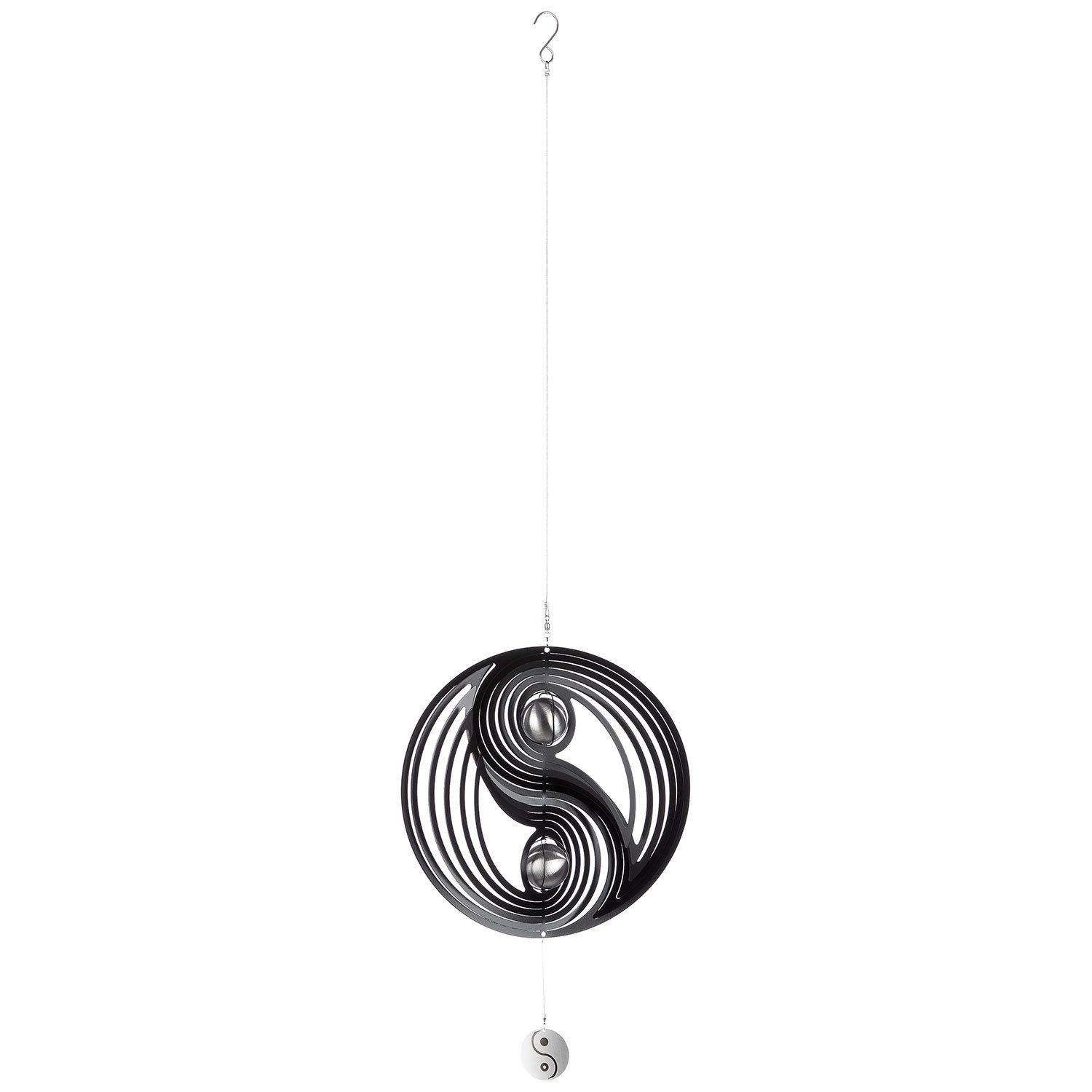 GILDE Windspiel GILDE Girlande Yin Yang - schwarz - H. 108cm x B. 38cm (1 Stück)