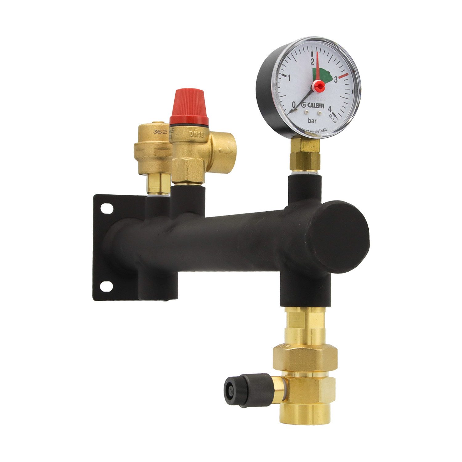 Caleffi Absperrventil Gefäßanschlußgruppe Dag komplett Einsetzbar bis 20kW Anschlussgruppe