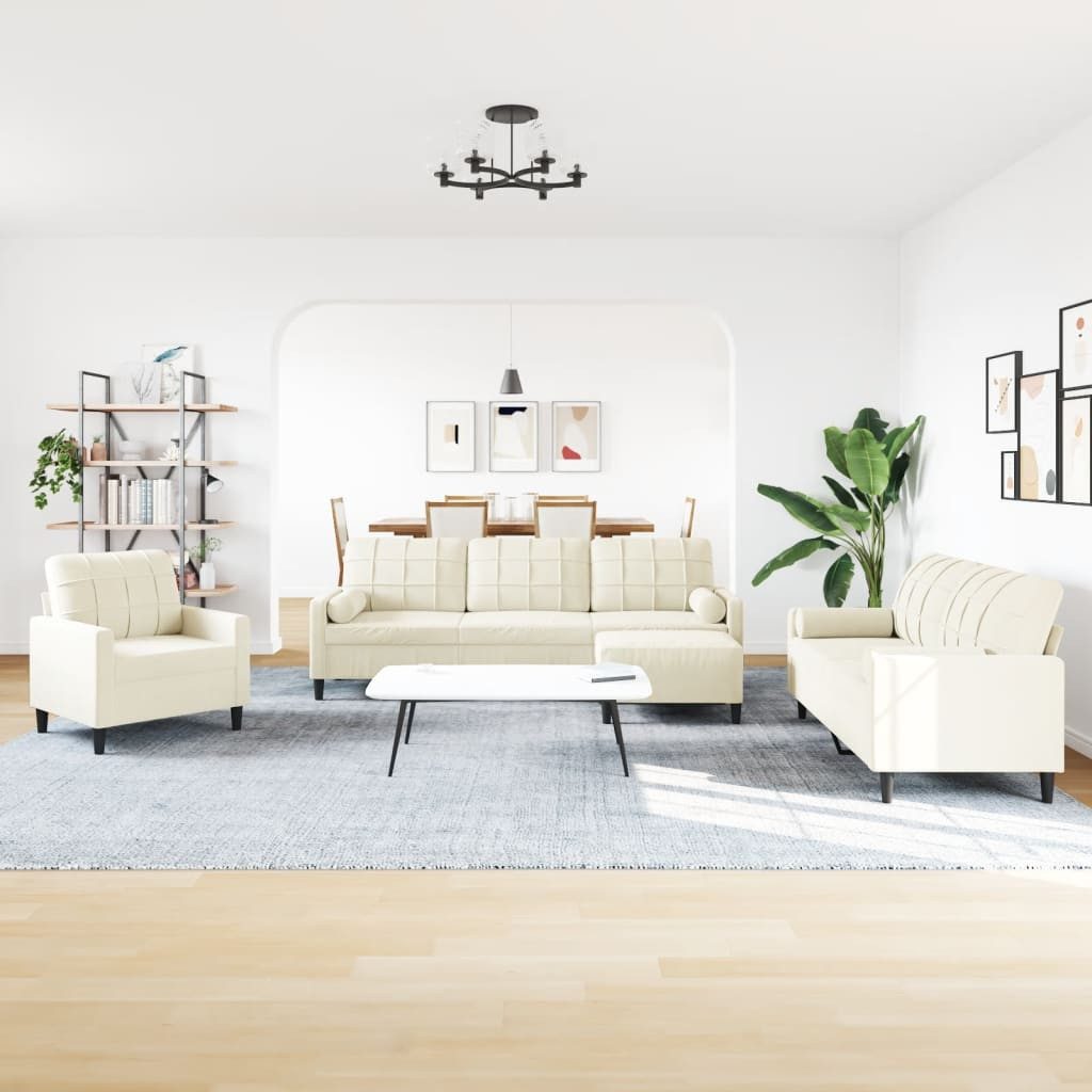 vidaXL Sofa 4-tlg. Sofagarnitur mit Kissen günstig online kaufen