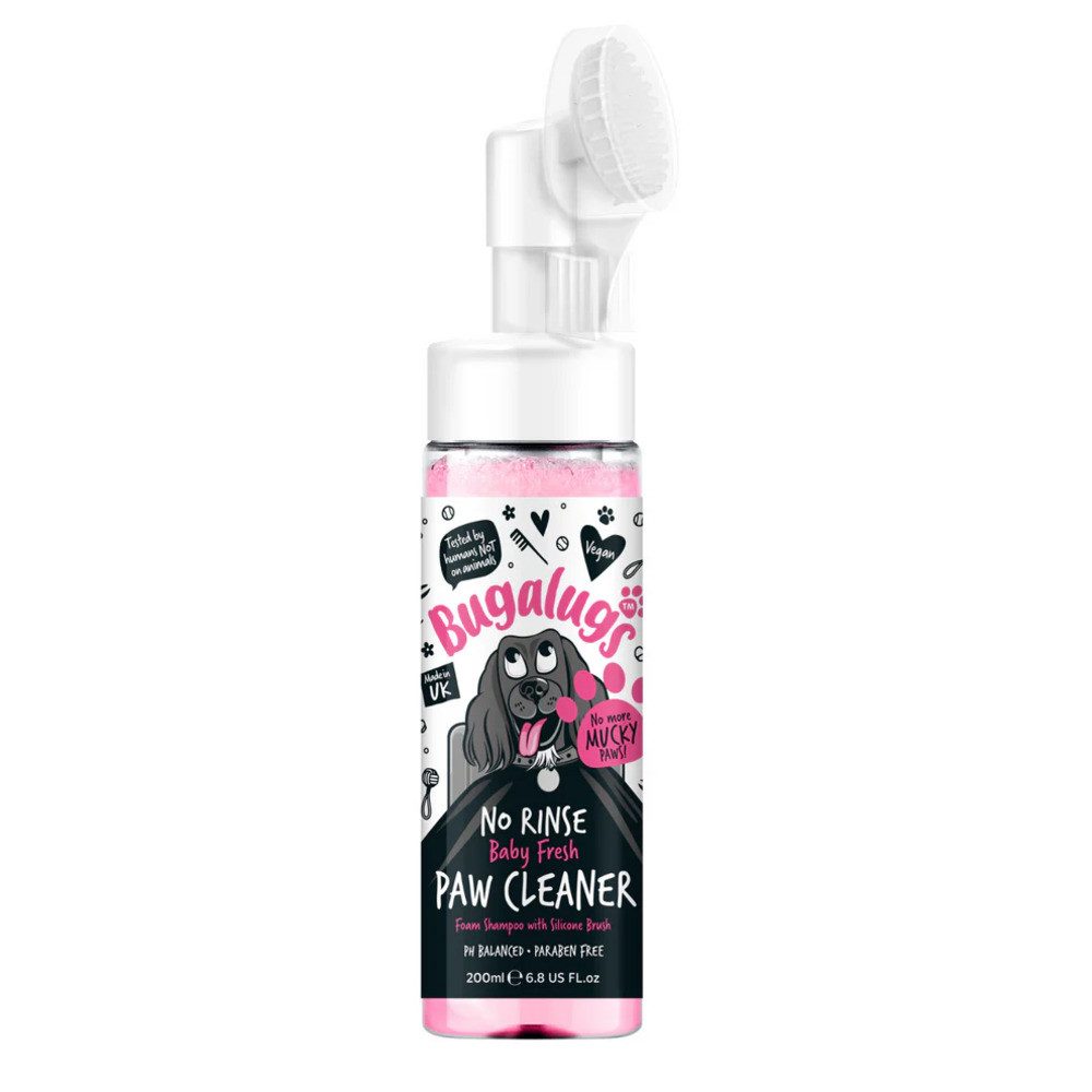 Bugalugs Pfotenpflege Bugalugs Pfotenreiniger mit Bürste verschiedene Sorten, 200 ml, (1-St), ph neutral, Katzen Shampoo, Lake District