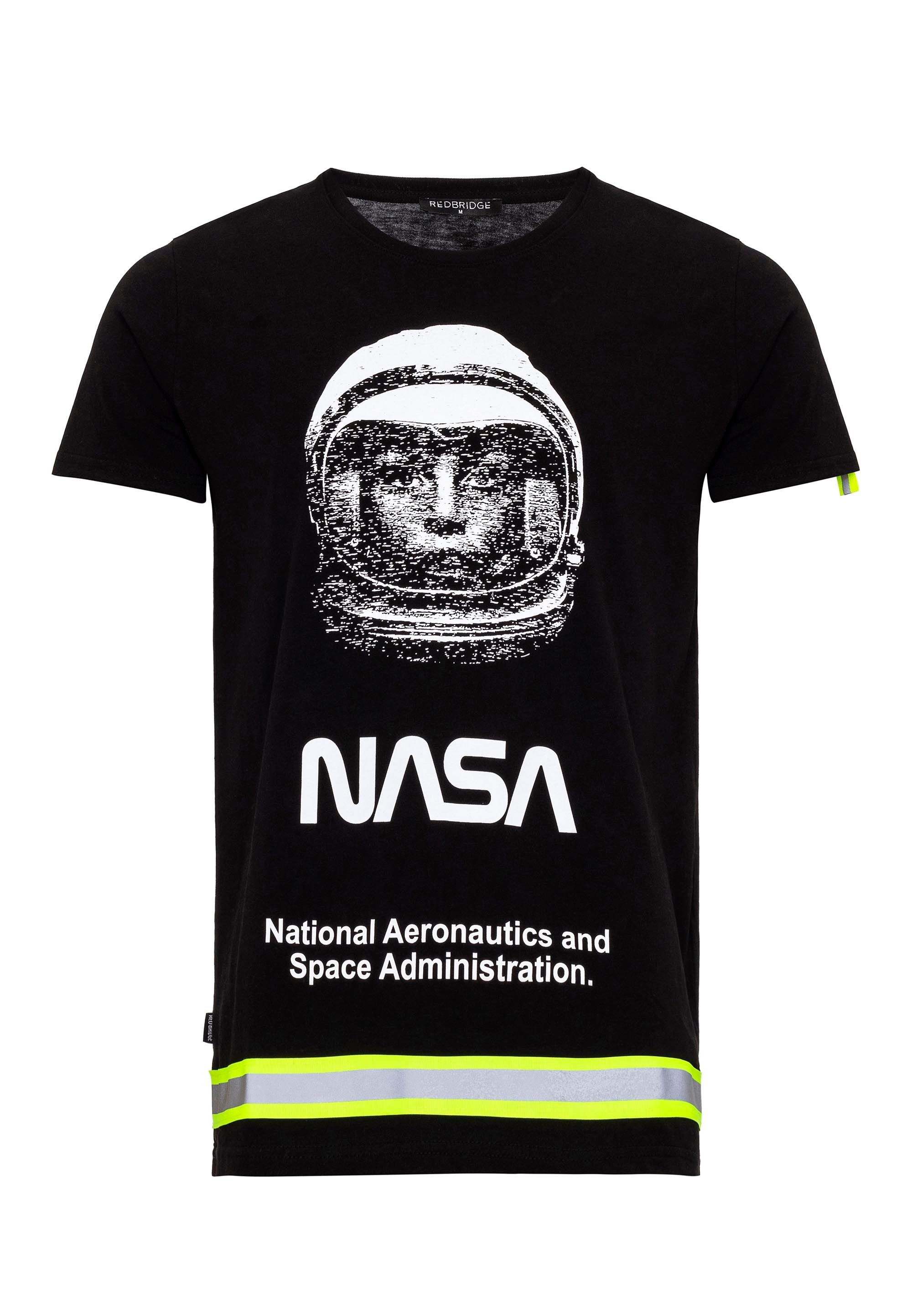 schwarz modischem NASA-Print Visalia T-Shirt RedBridge mit