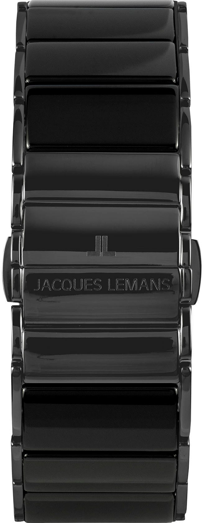 Jacques Lemans Chronograph Dublin 1-1941C, Quarzuhr, Armbanduhr, Damenuhr, Herrenuhr, Keramik, Stoppfunktion