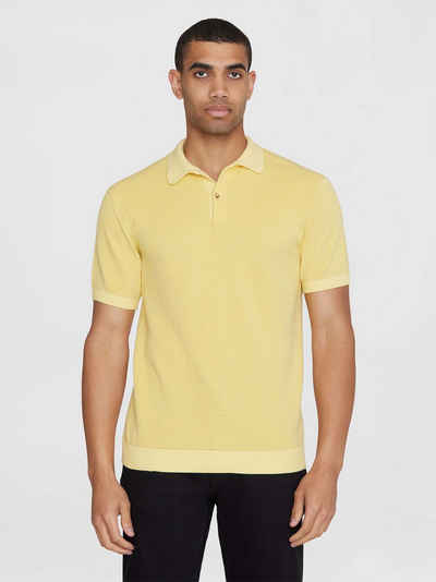 KnowledgeCotton Apparel Poloshirt Regular Two Toned Knitted Short Sleeved Polo