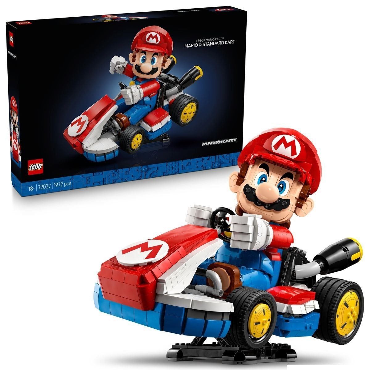 LEGO® Super Mario & Standard-Kart (72037) inkl. Acryl Vitrine Spielbausteine, (1972 St)