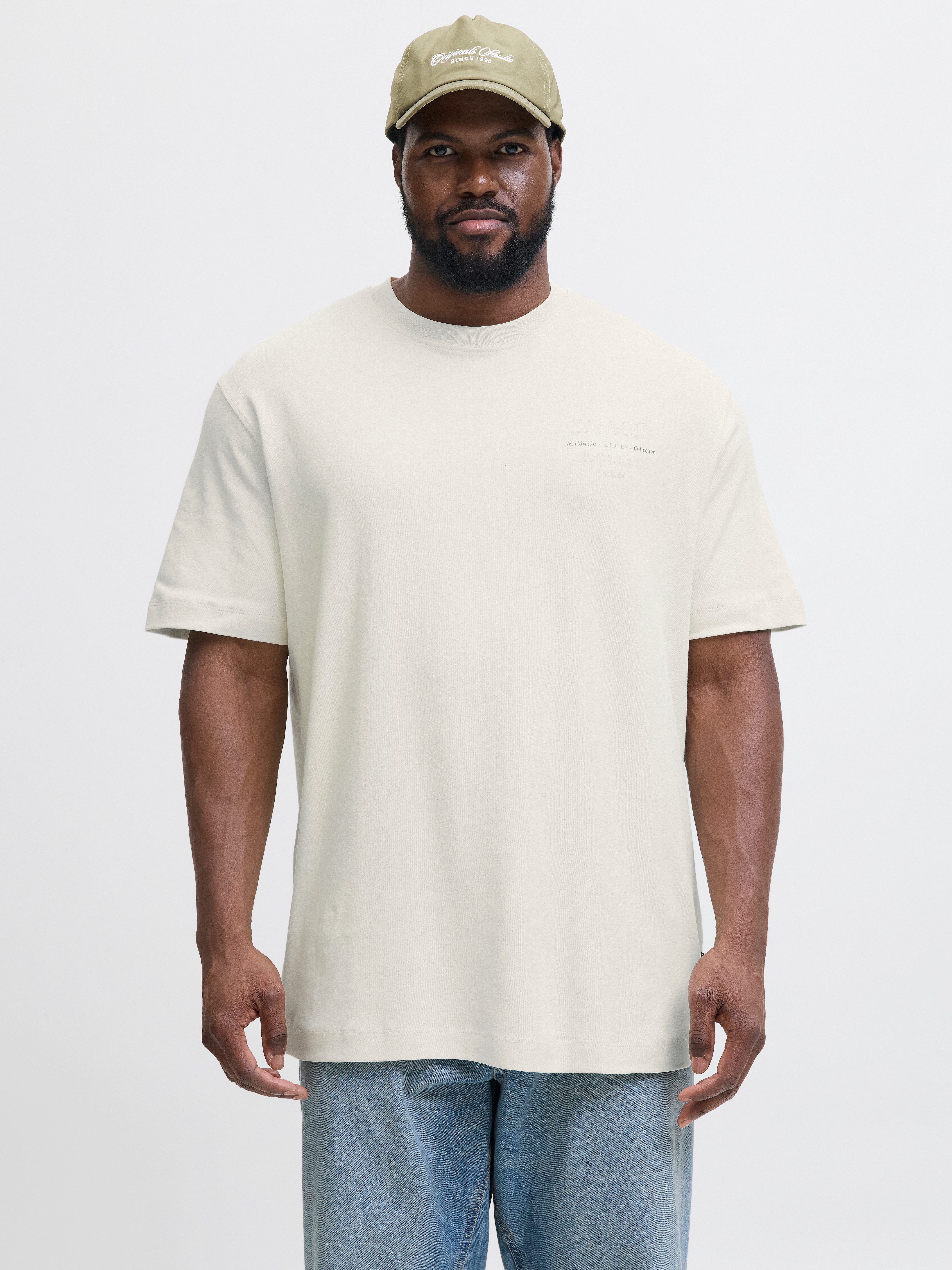 Jack & Jones PlusSize T-Shirt JJEURBAN EDGE STUDIO TEE SS SN PLS mit Logobr günstig online kaufen